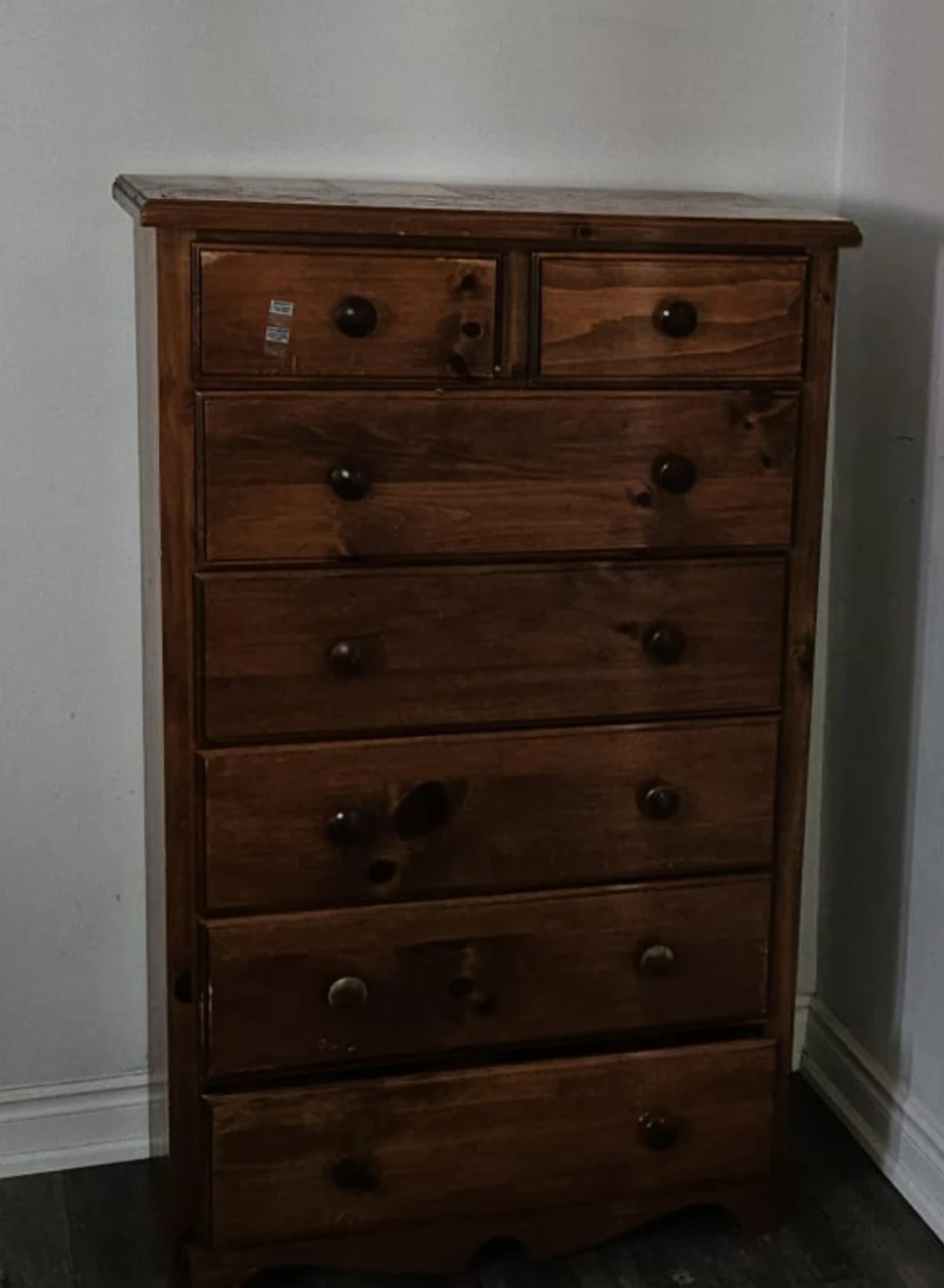 Wooden Dresser with 7 Drawers - Free