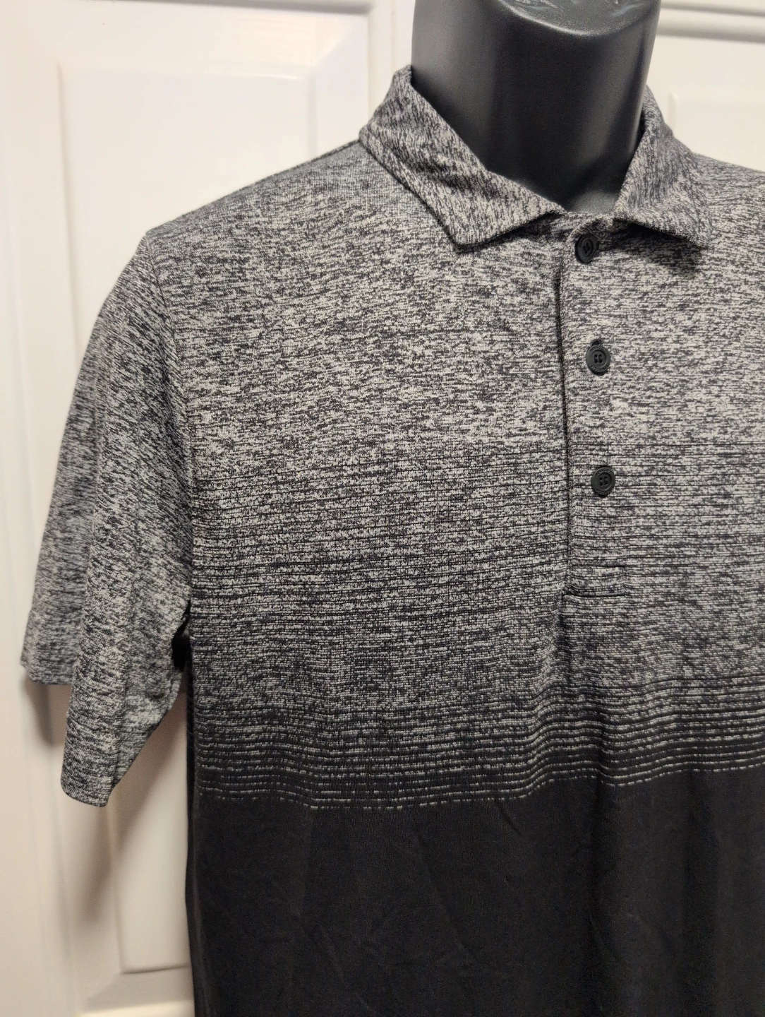 Puma Men's Polo Shirt - Grey/Black - Size M - photo 2