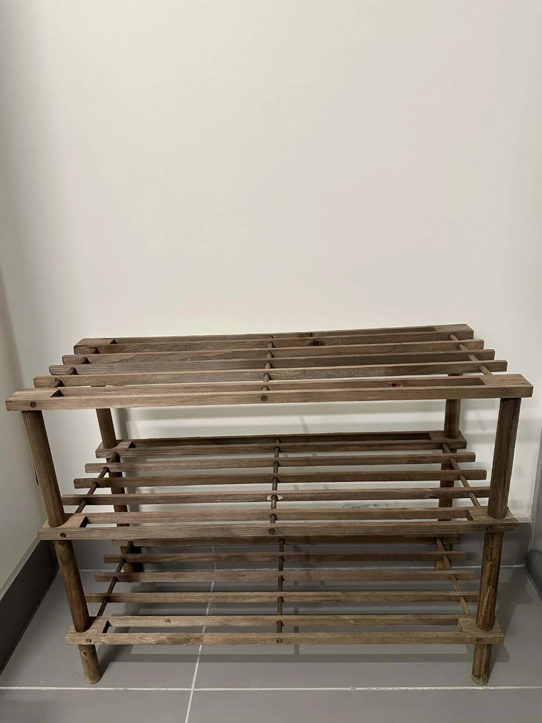 Wooden 3-Tier Shoe Rack
