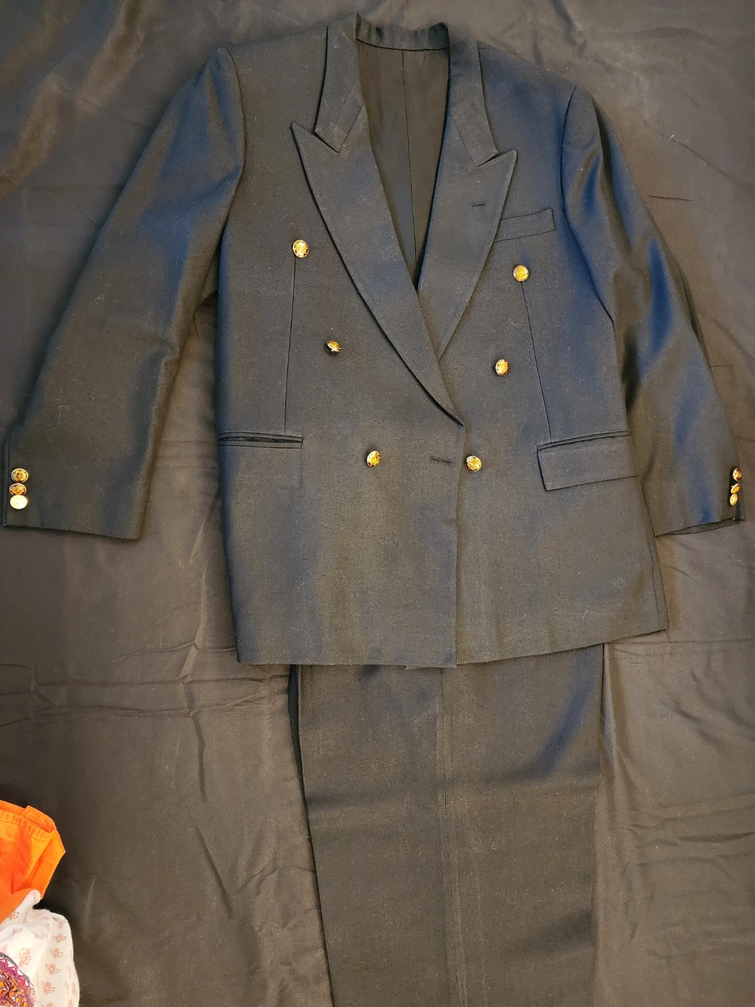 Black Double-Breasted Suit Set - photo 2