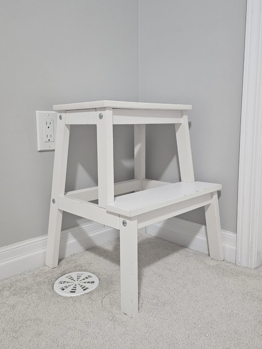 White Wooden Step Stool