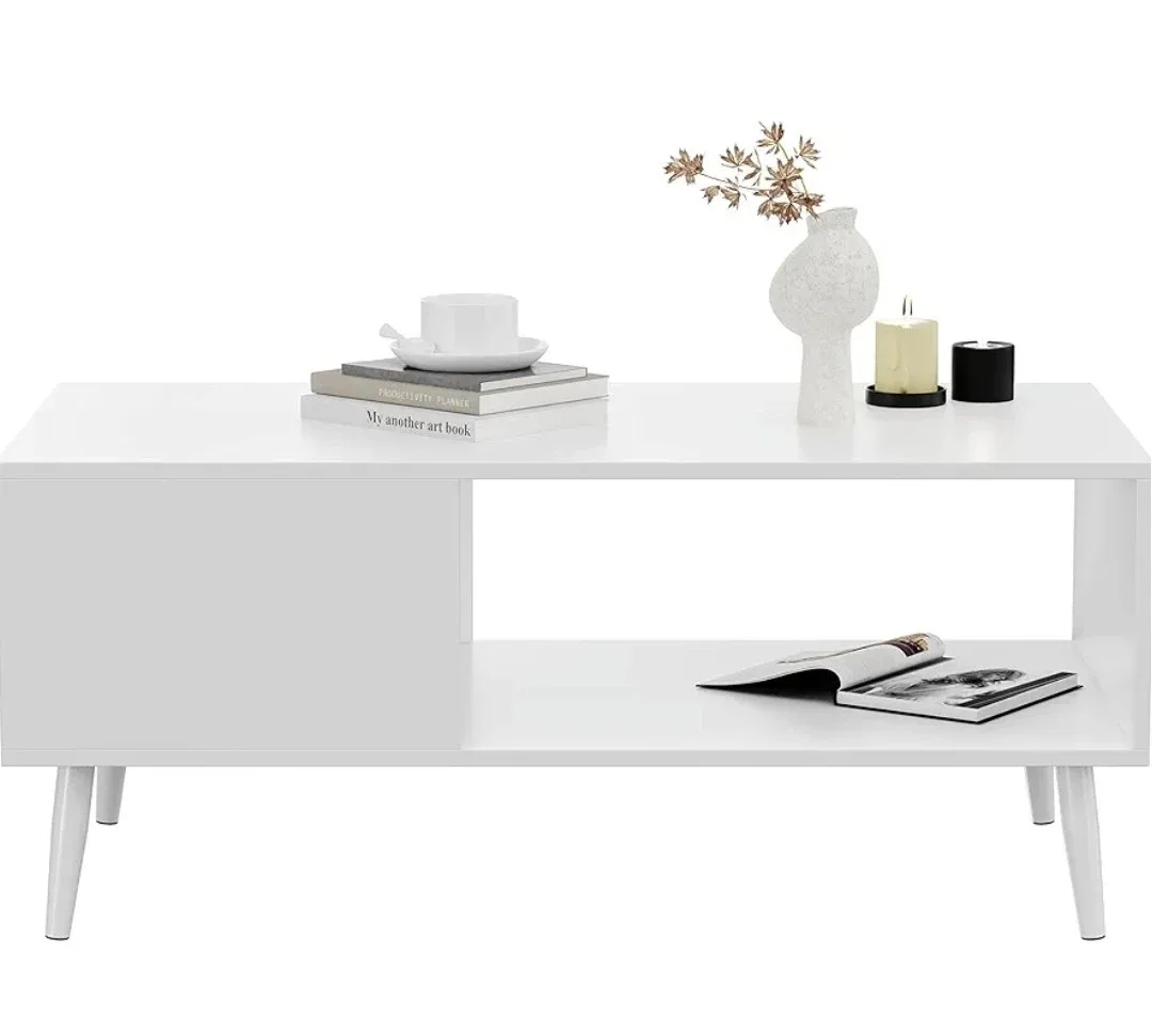 Modern White Coffee Table – Sleek, Minimal & Easy to Clean - photo 2