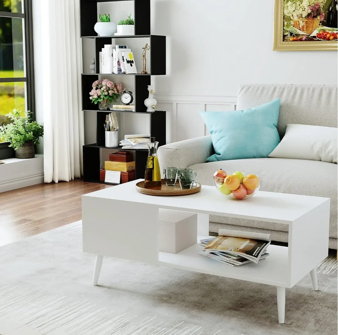Modern White Coffee Table – Sleek, Minimal & Easy to Clean - photo 3