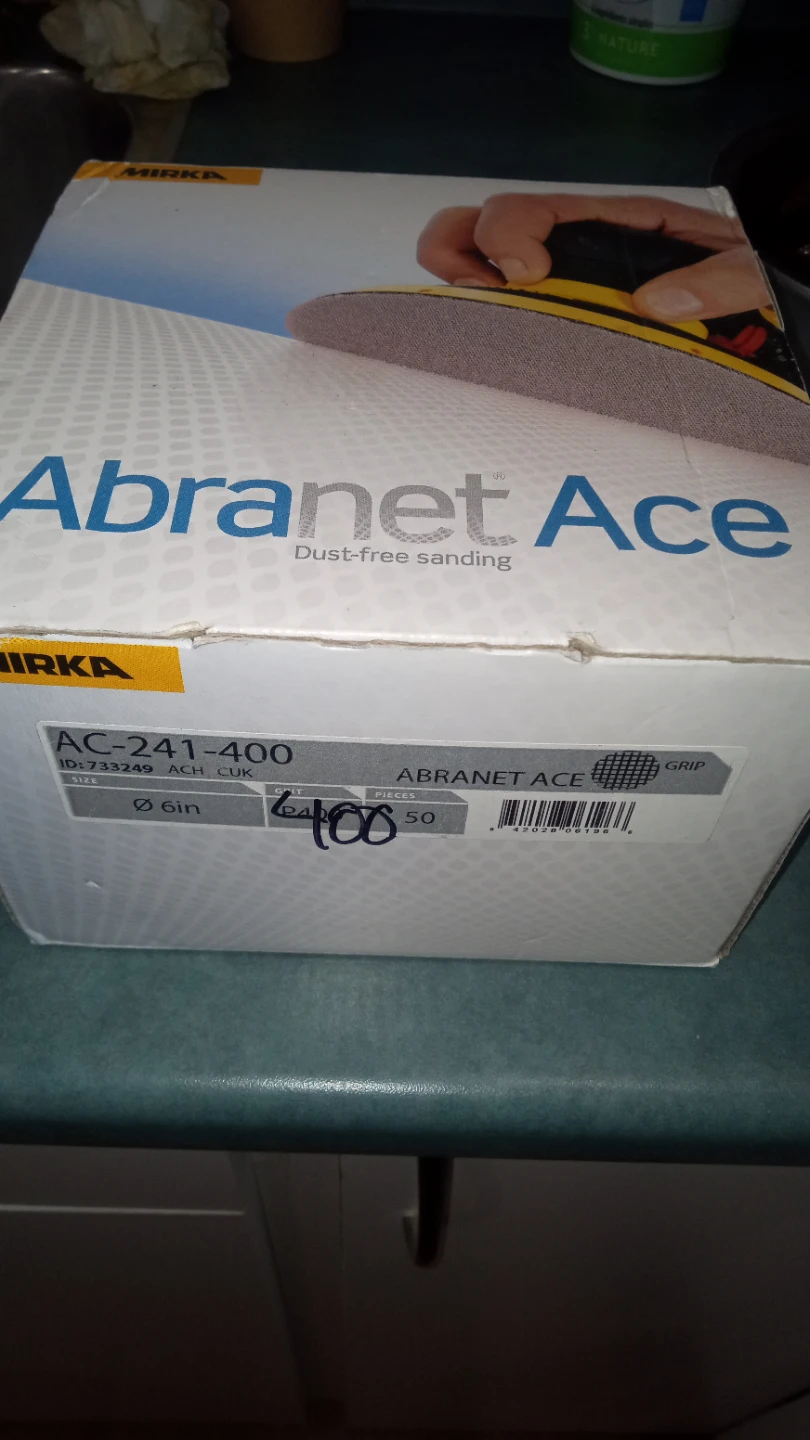 Mirka Abranet Ace Dust-free Sanding Discs 6in, 400 Grit