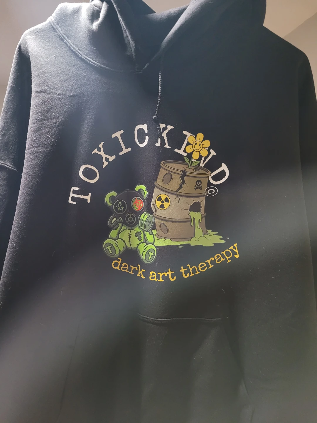 Black Hoodie "Looks Soft.. Hits Hard" Graphic