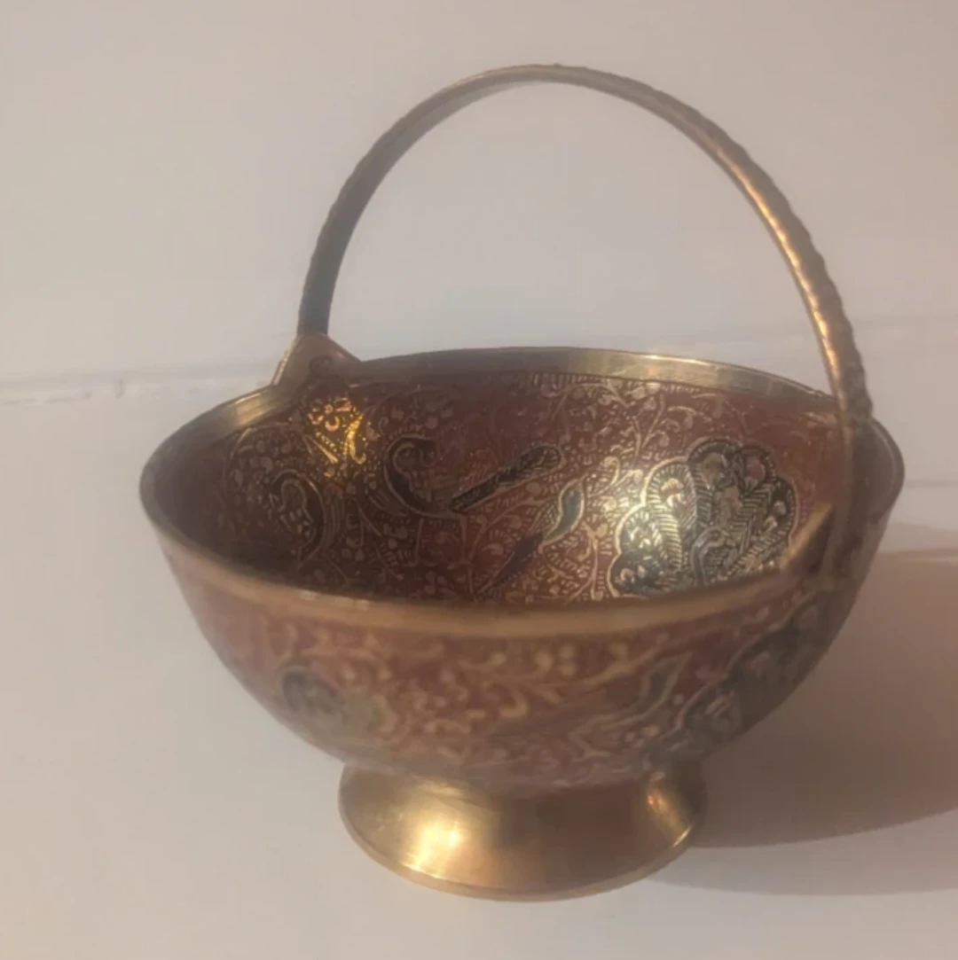 Decorative Metal Basket with Handle - photo 3