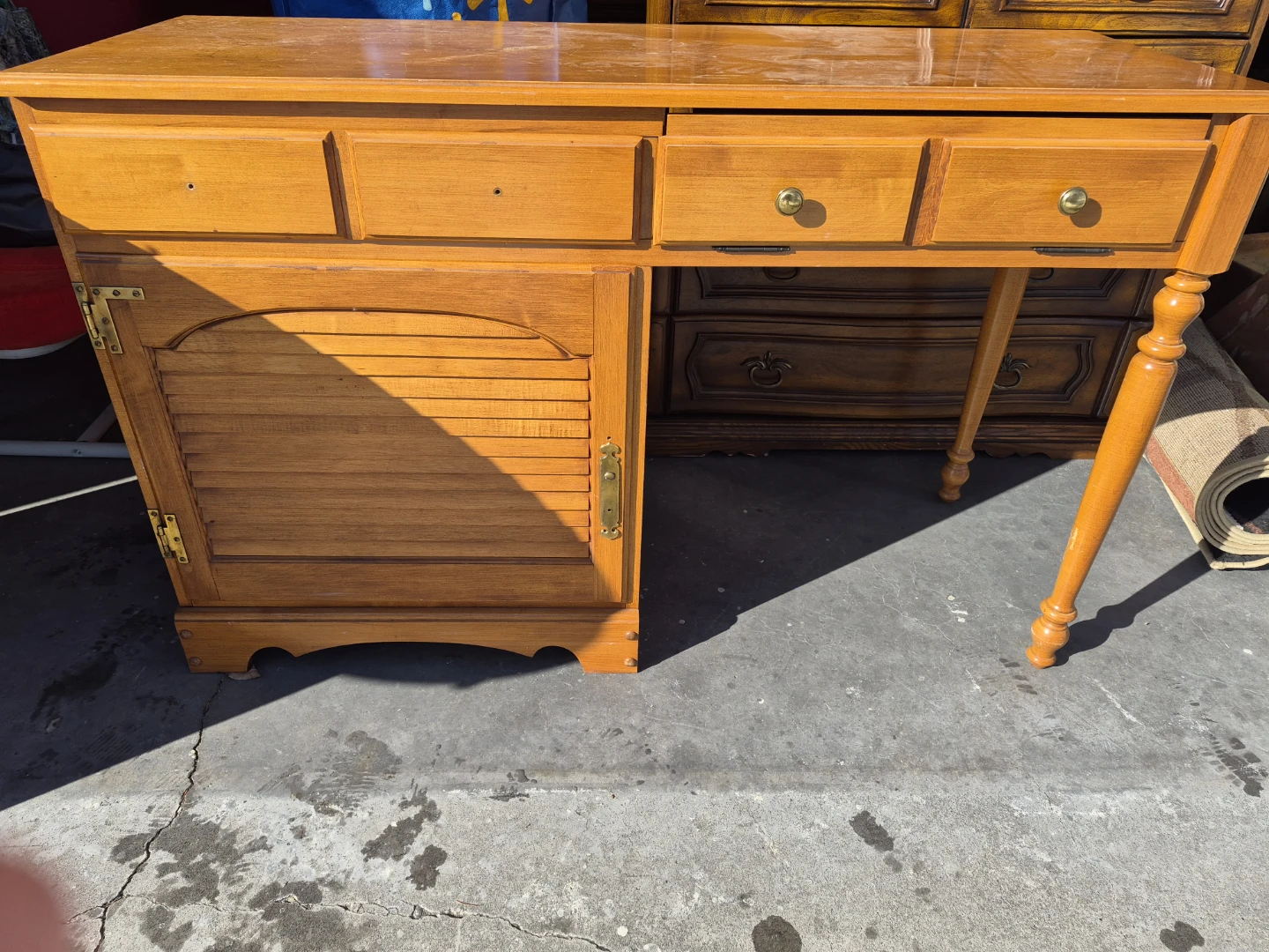 Wooden Desk with Chair - photo 3