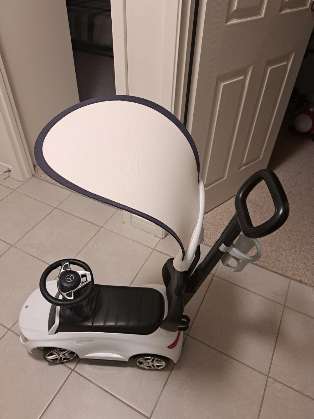 Mercedes-Benz Ride-On Push Car with Canopy