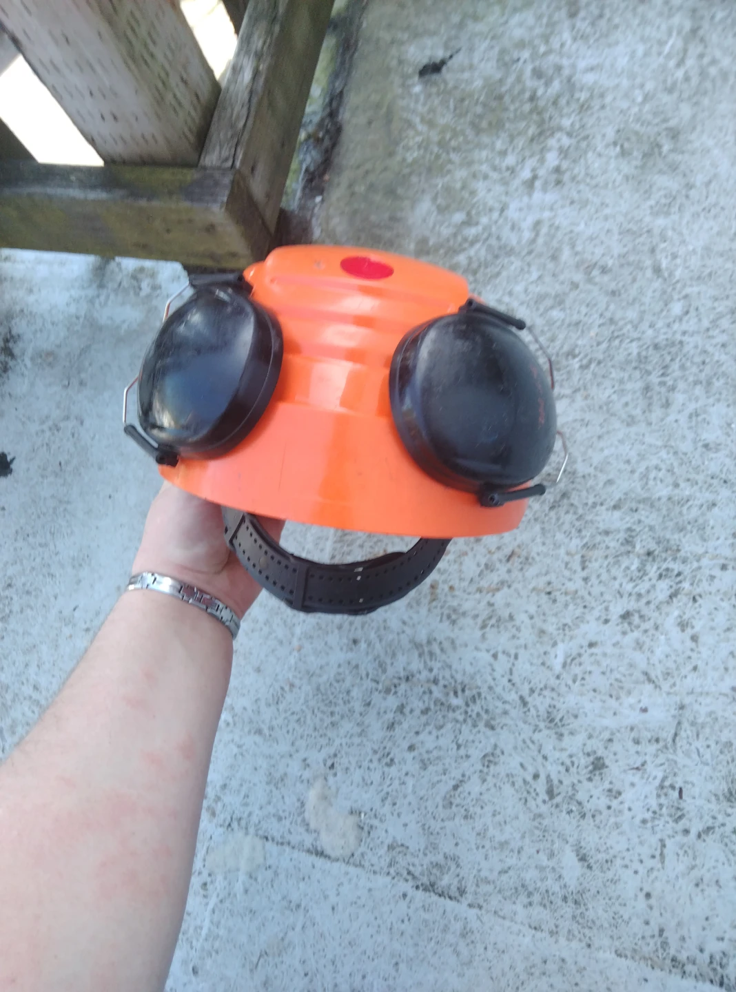 Stihl Orange Safety Helmet with Ear Protection - photo 2