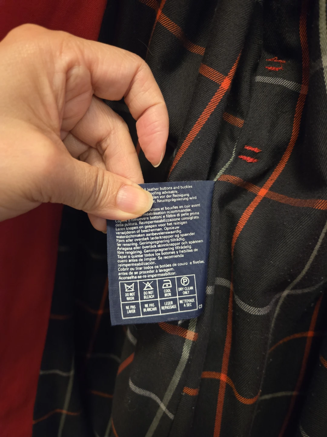 Burberrys Red Trench Coat with Nova Check Lining - photo 5