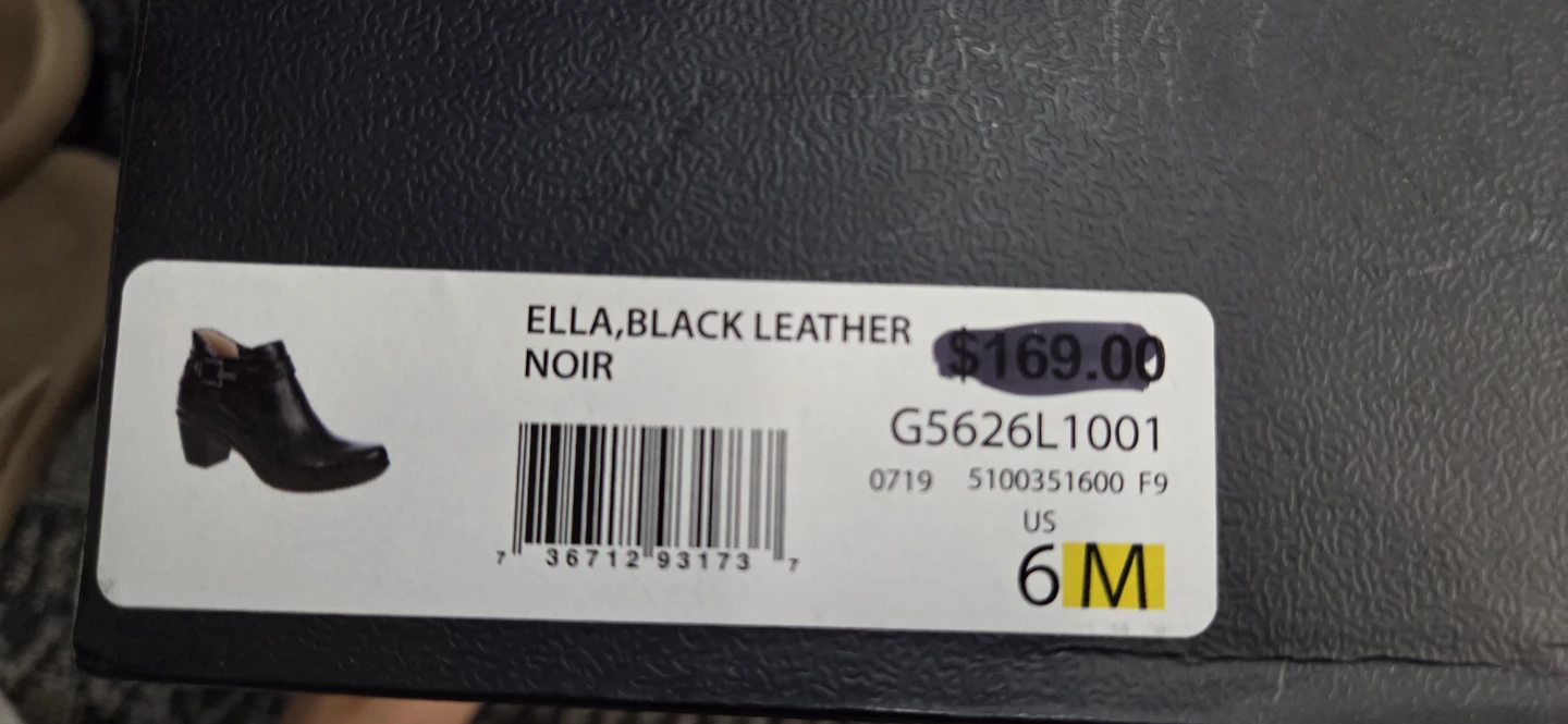 Naturalizer Ella Black Leather Ankle Boots Size 6M - photo 3