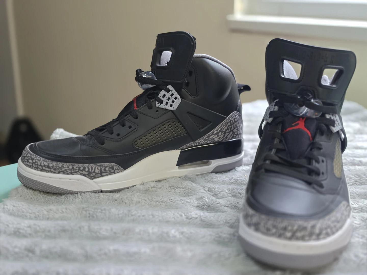 Jordan Spizike "Black Cement" Men's High Top Sneakers - photo 2