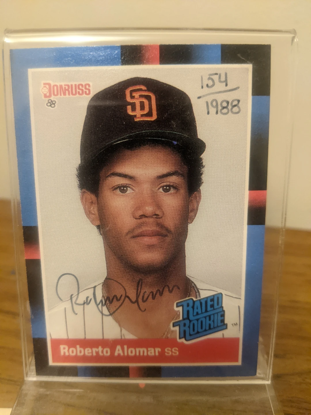 Roberto Alomar rookie card signed