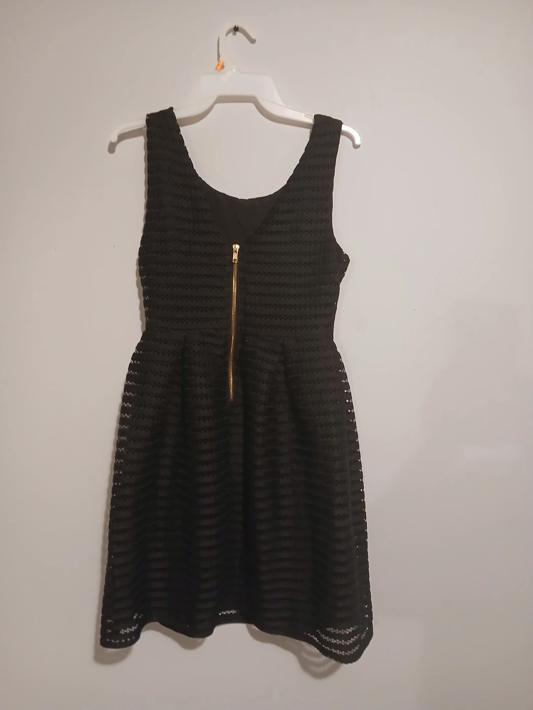 Black Textured Fit and Flare Dress - photo 2
