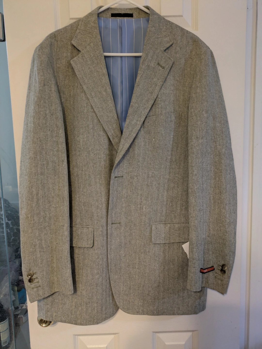 Pinstripe Man Cotton Linen Blazer