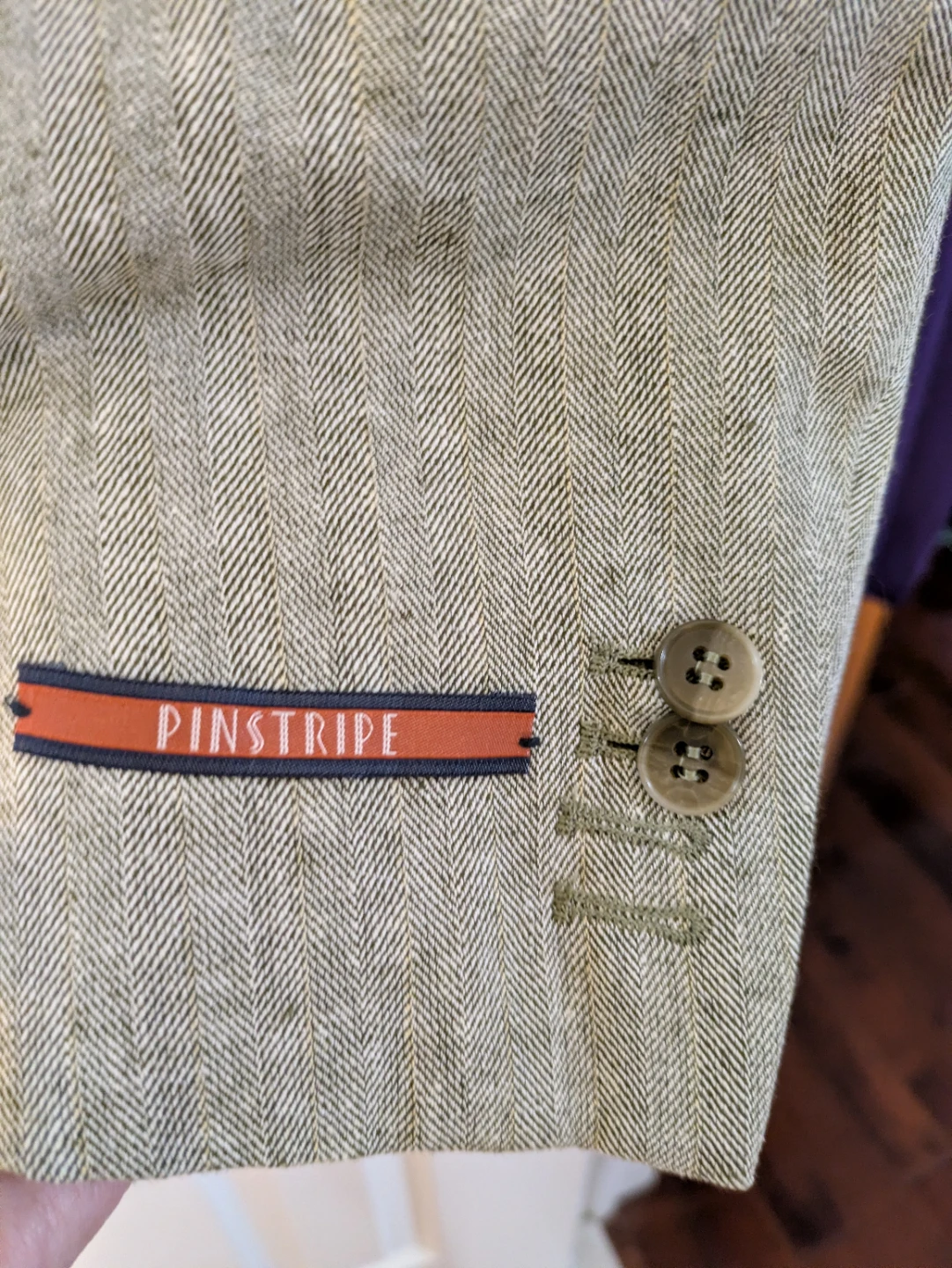 Pinstripe Man Cotton Linen Blazer - photo 2