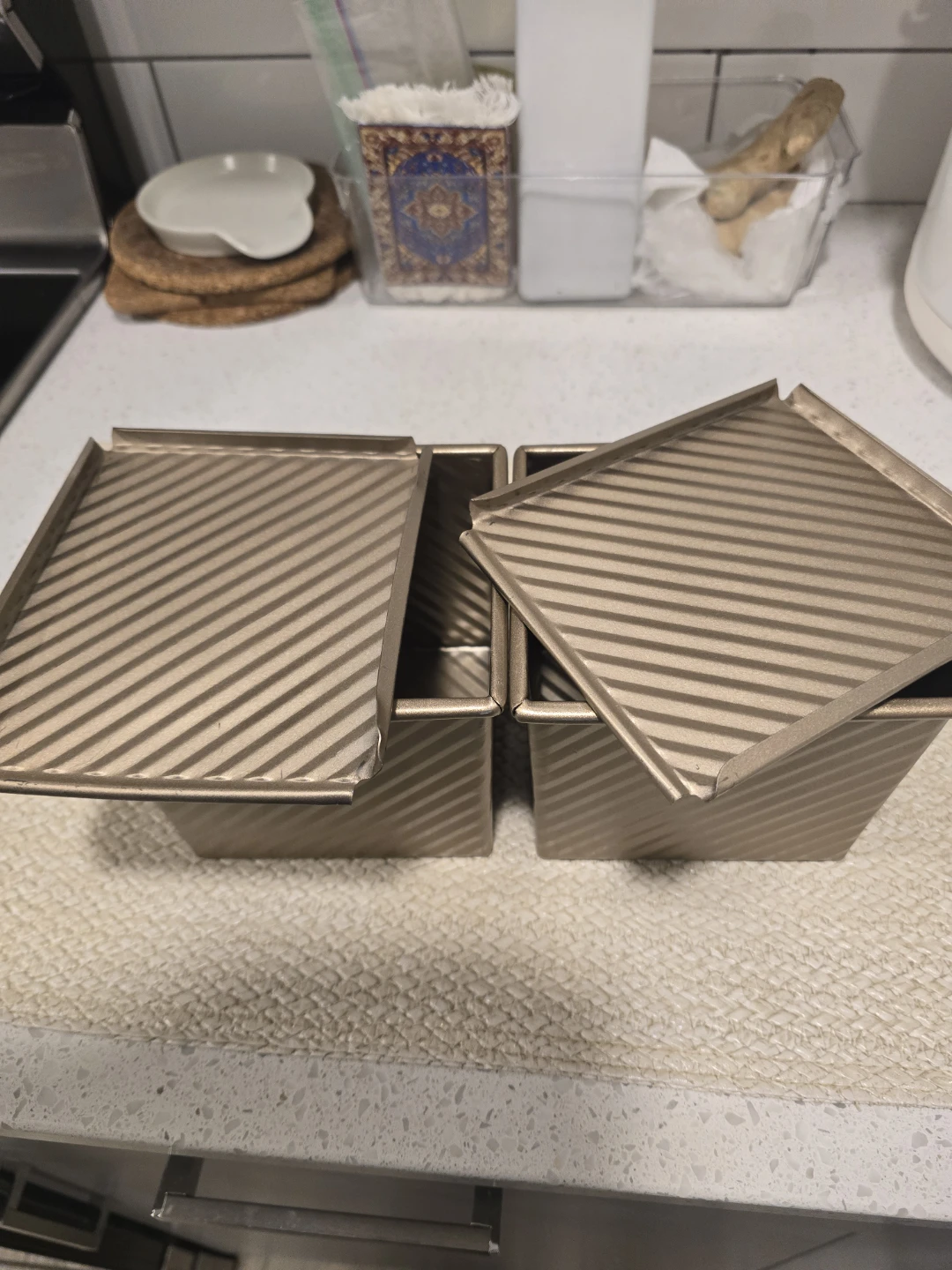 2x Square Loaf Pan Baking Molds - photo 3