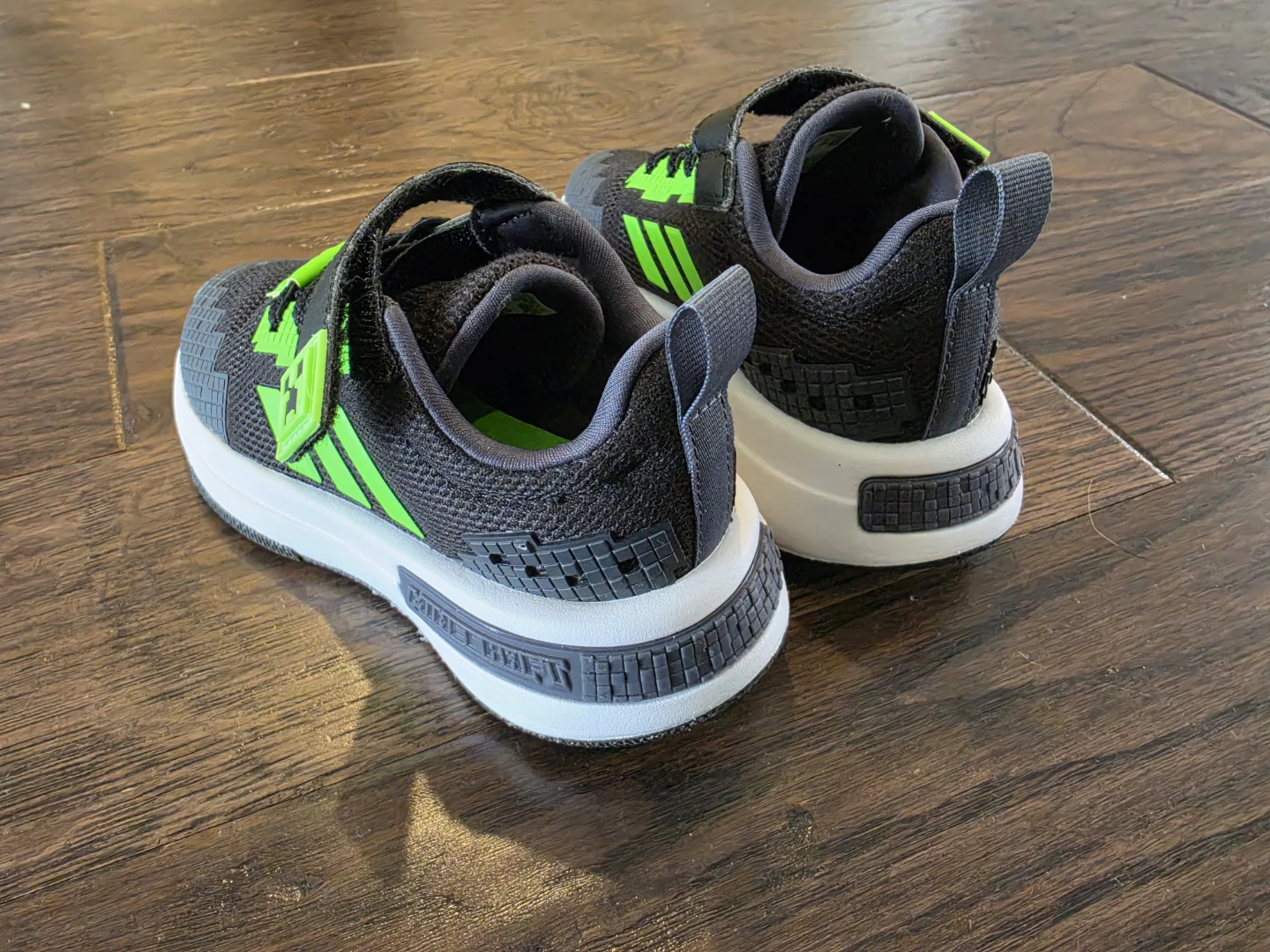 Adidas Minecraft Kids Running Shoes Black/Green US 10K - photo 2