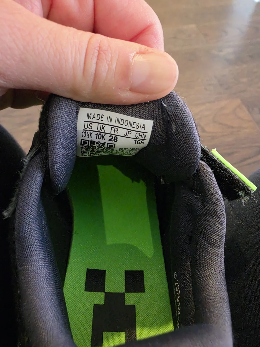 Adidas Minecraft Kids Running Shoes Black/Green US 10K - photo 5