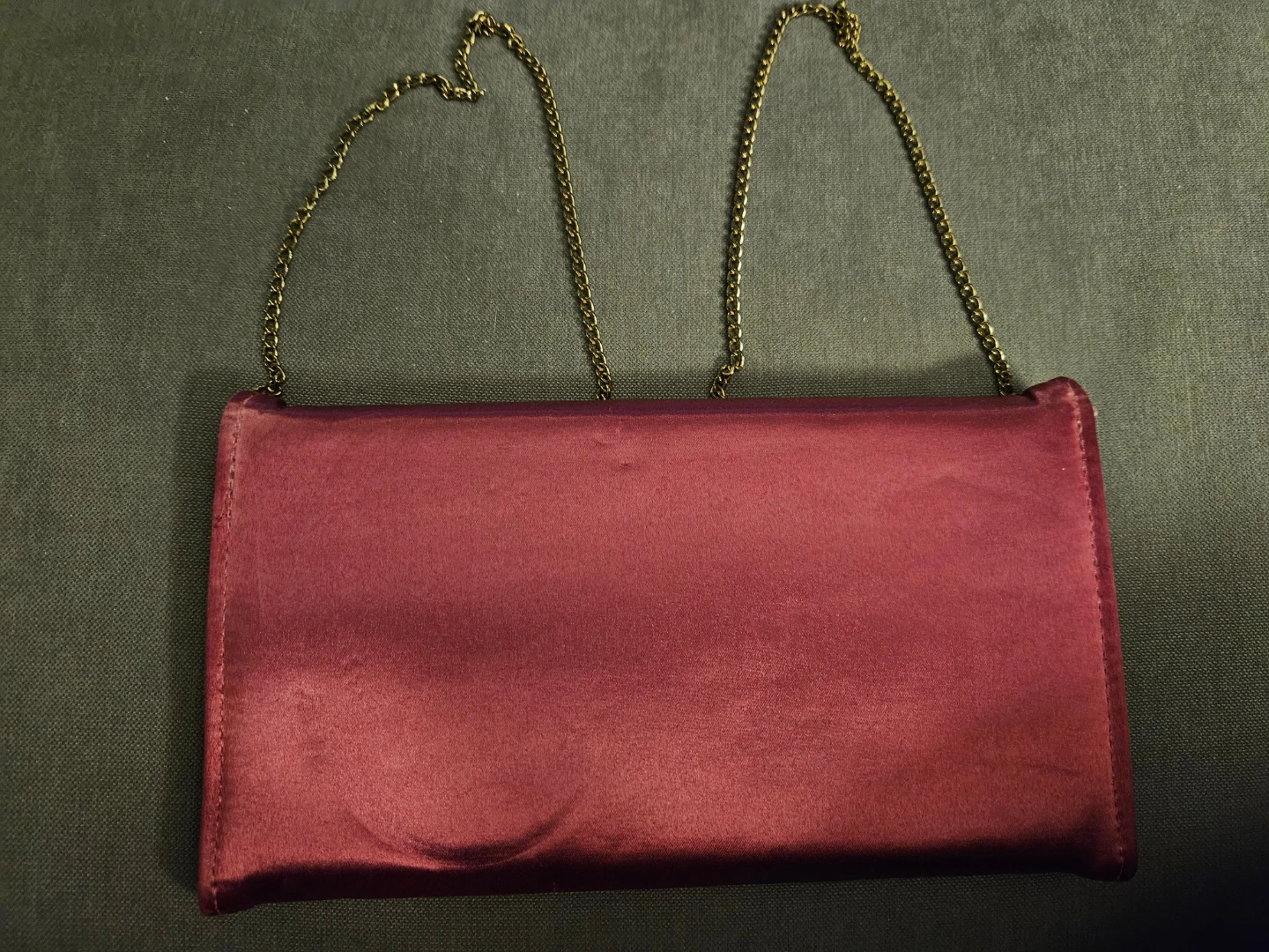 Satin Clutch Purse with Chain Strap - photo 3