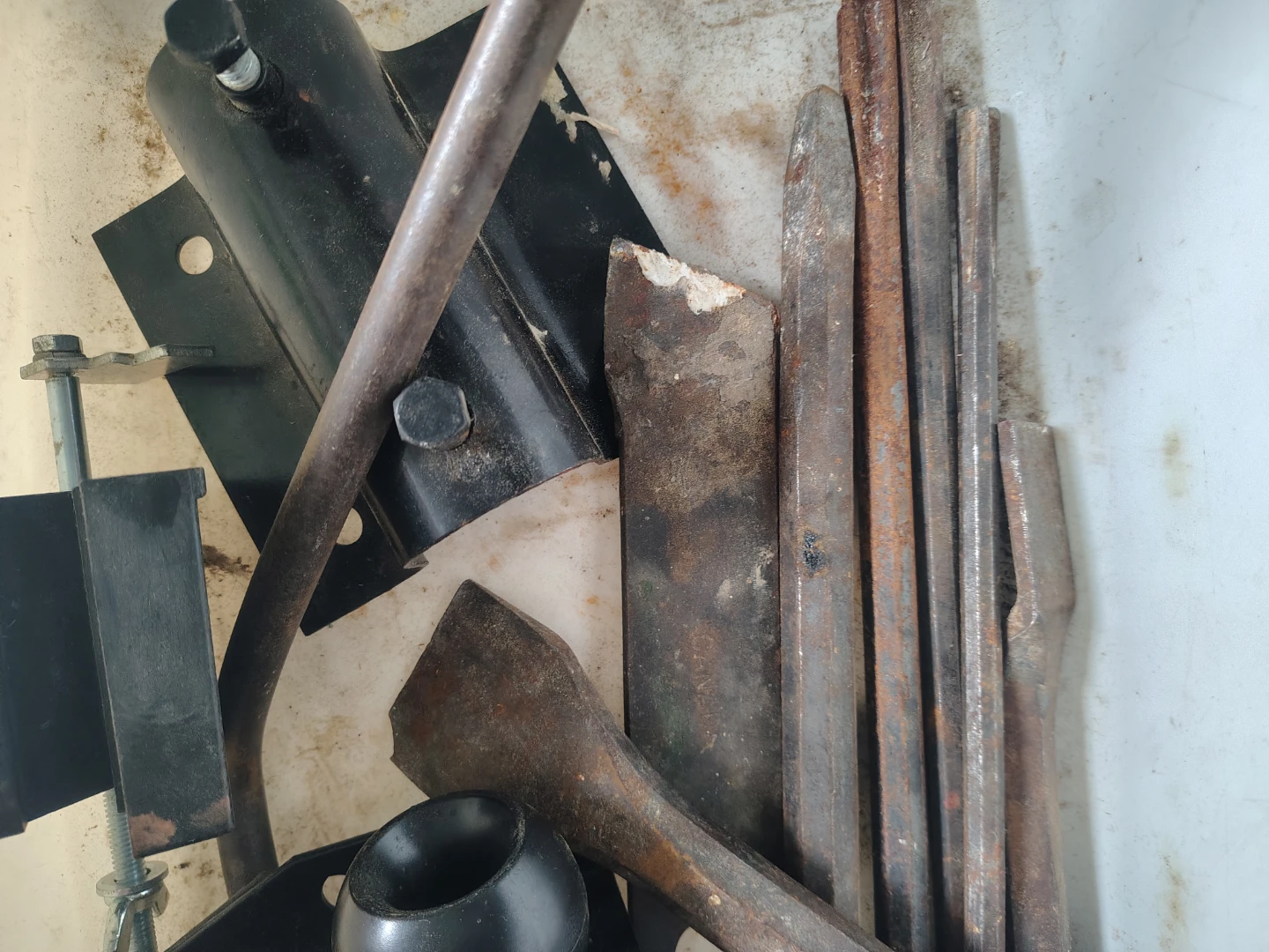 Assorted Chisels and metal hardware