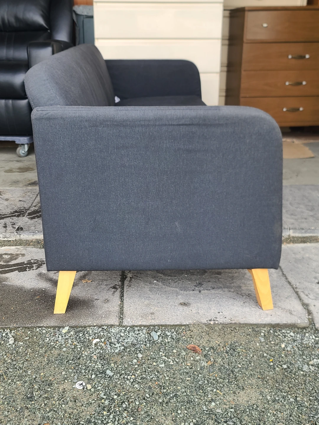 Dark Grey Fabric Sofa - photo 3
