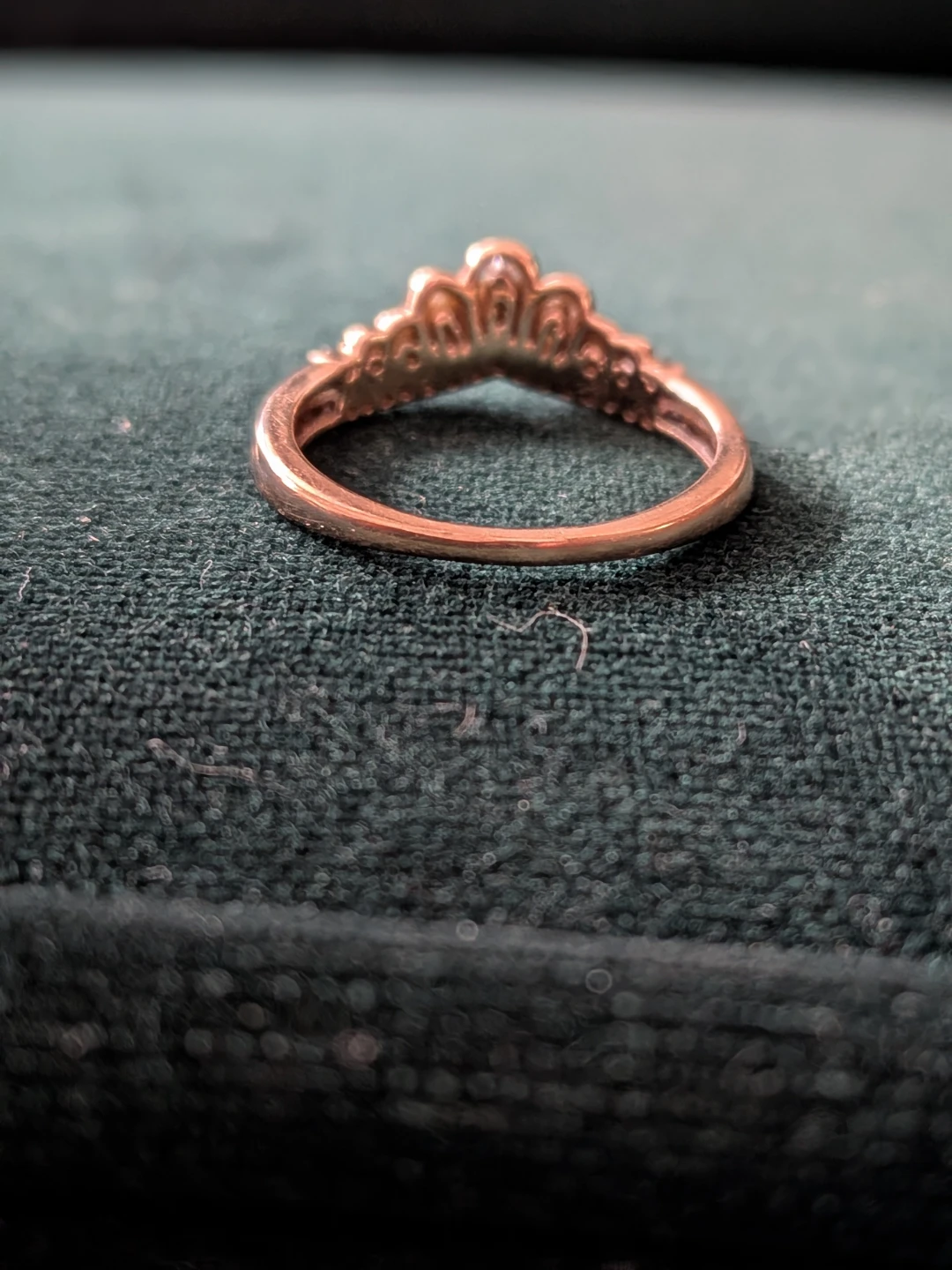 10 karat Yellow Gold Tiara Ring with Diamonds - photo 4