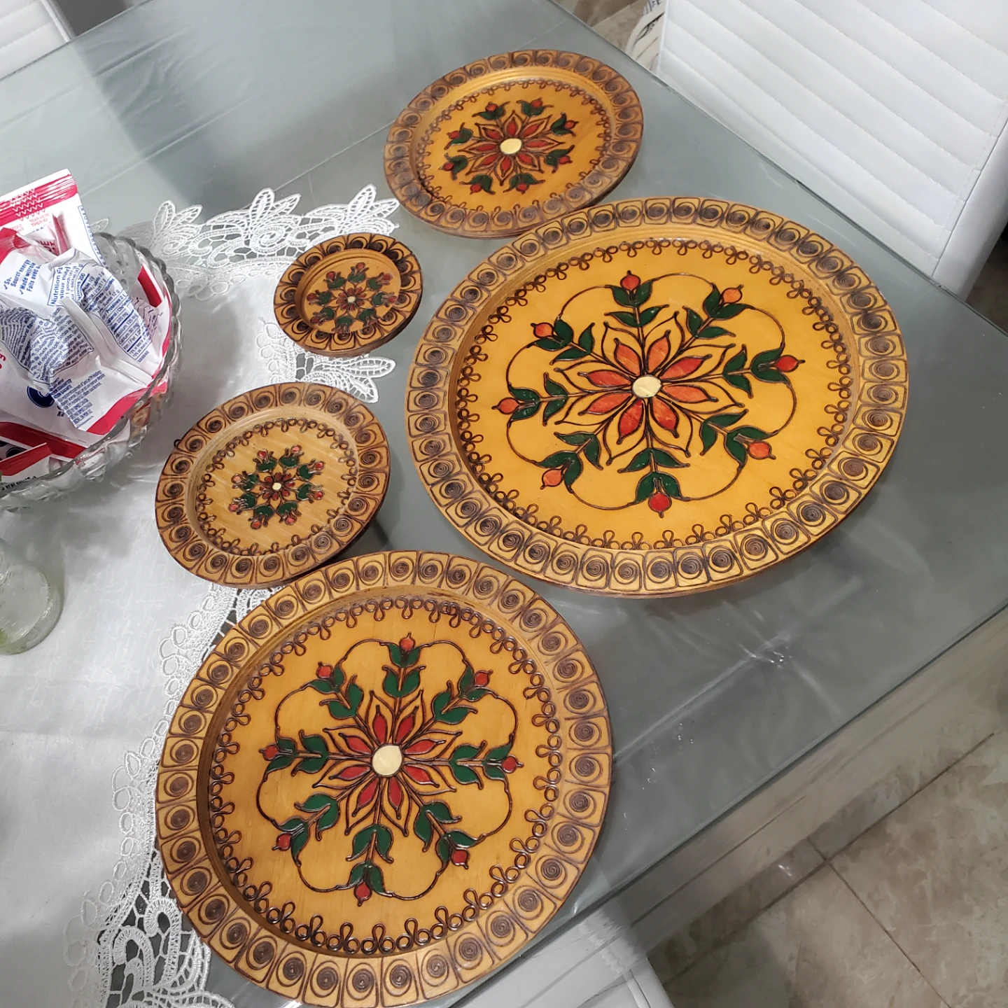Bożenka Wooden Decorative Plate Set - photo 3