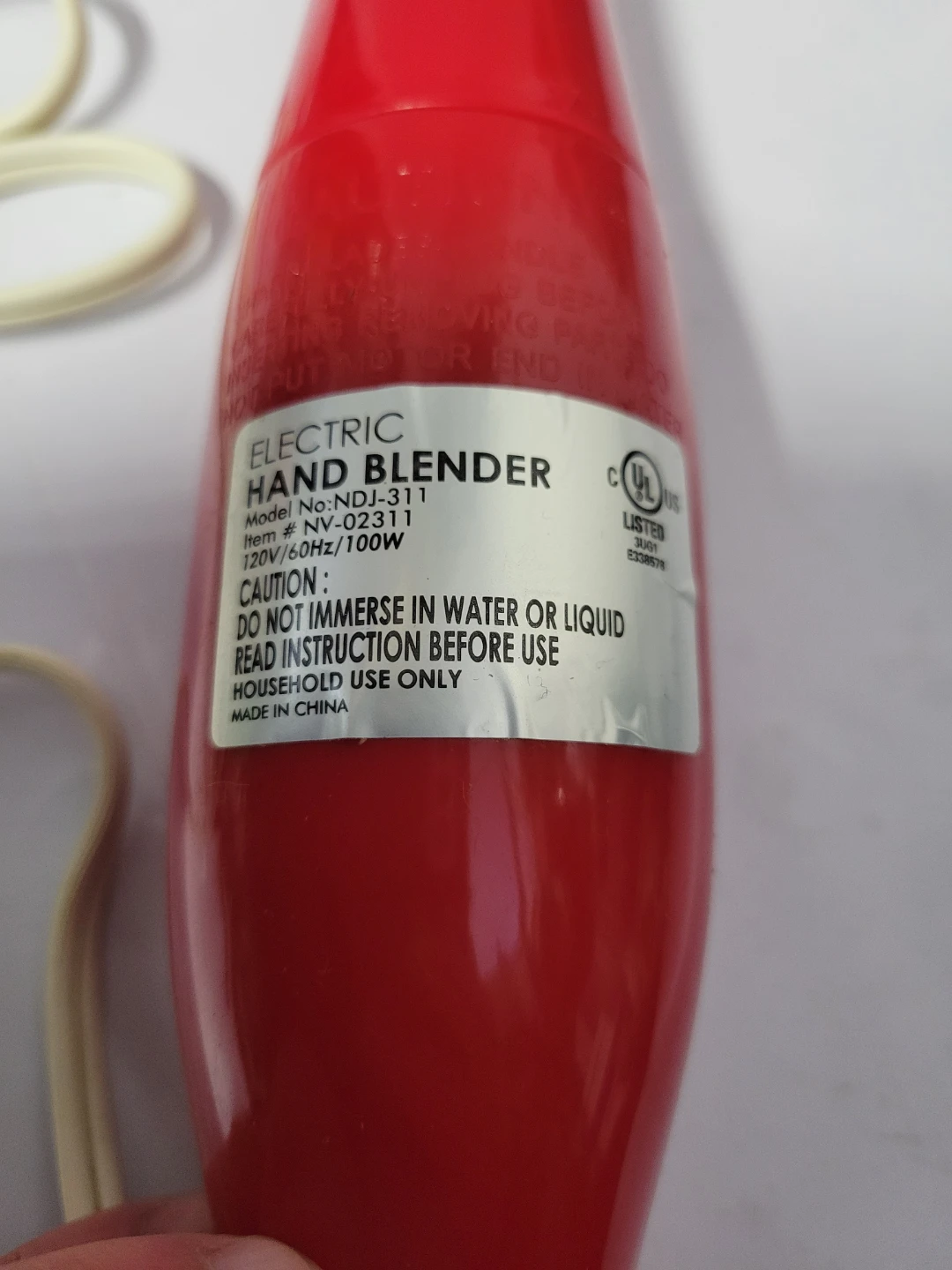 Electric Hand Blender NDJ-311 Red - photo 3