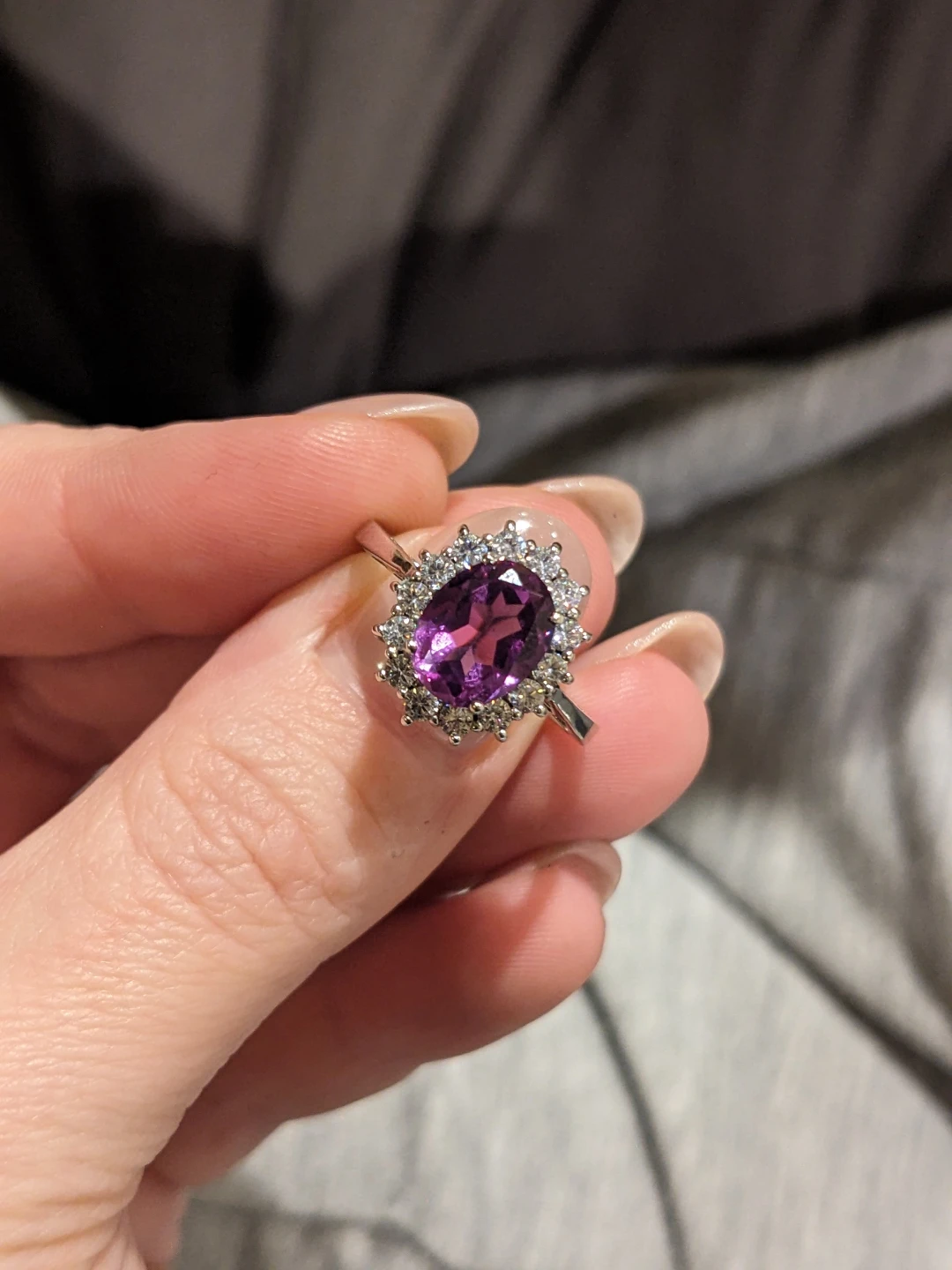 New Size 7 Sterling Silver Halo Ring