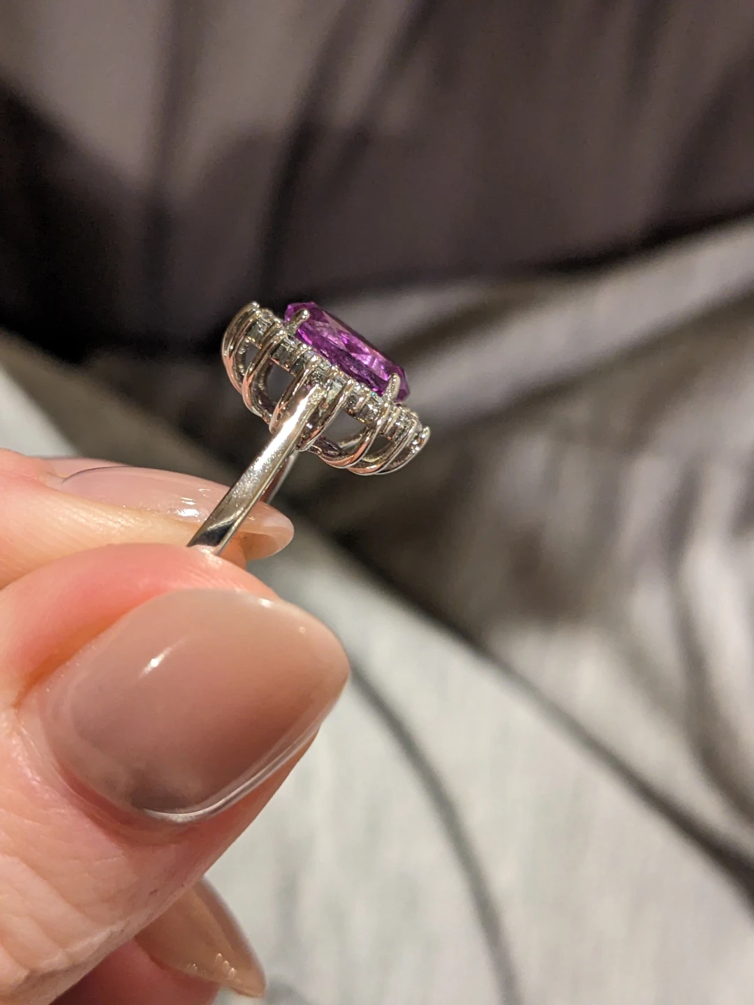 New Size 7 Sterling Silver Halo Ring - photo 2
