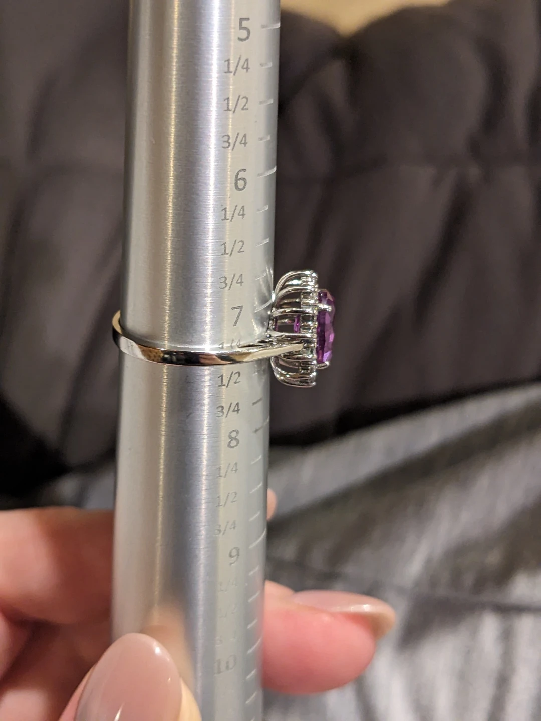 New Size 7 Sterling Silver Halo Ring - photo 4