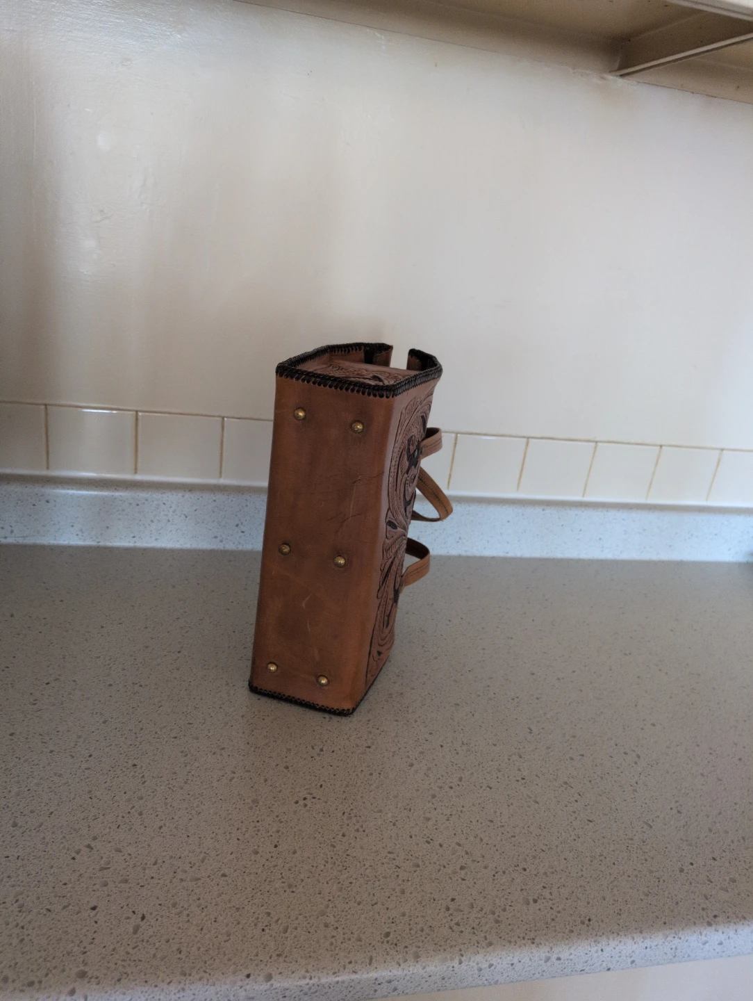 Vintage Tooled Leather Handbag Purse - photo 5