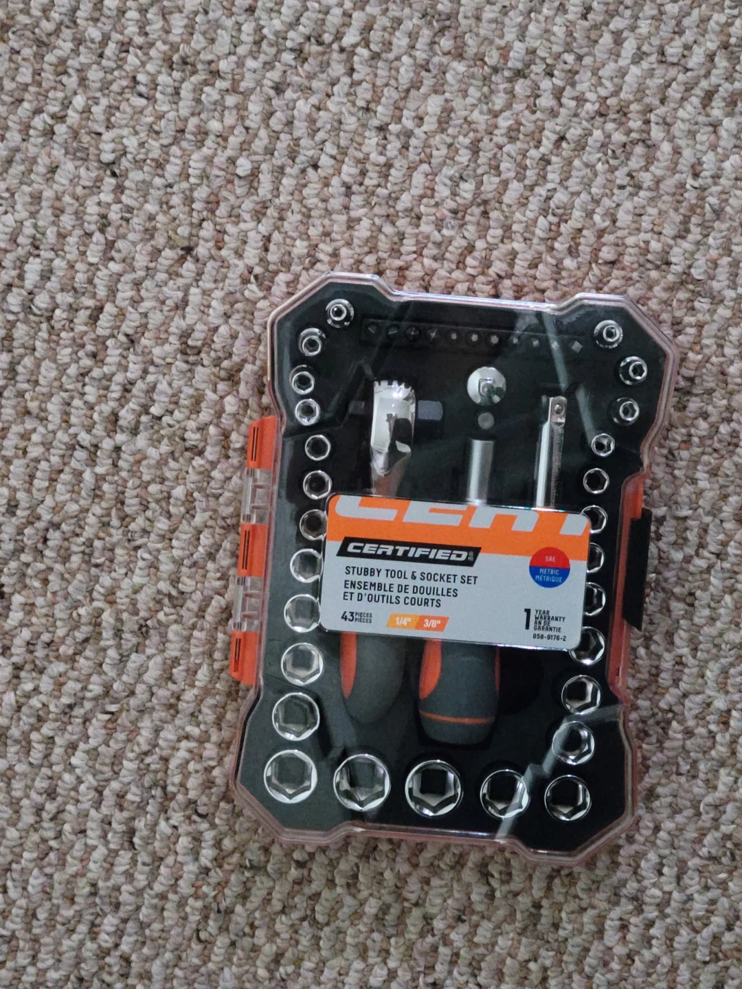Certified Stubby Tool & Socket Set - 43 Pieces