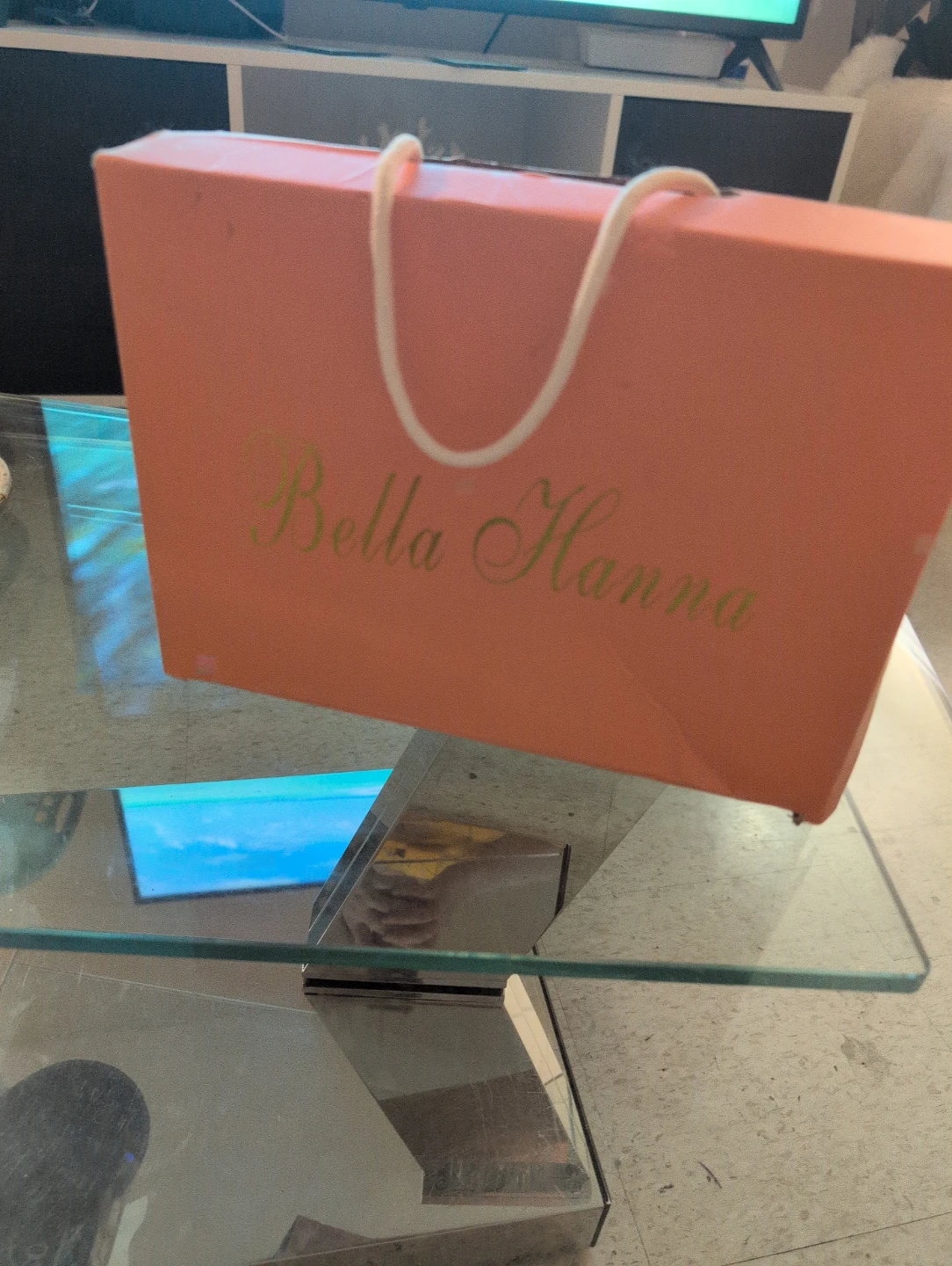 Bella Hanna Silver Glitter Heels with Rhinestones