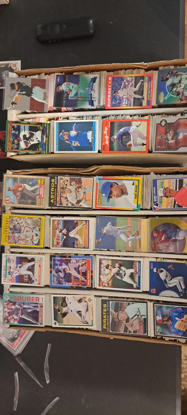 Mixed Baseball Trading Cards, 70s and up to late 90s