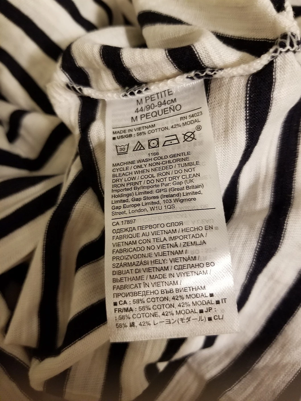 NWT Banana Republic Petite M Striped "Darlin" Long Sleeve Top - photo 2