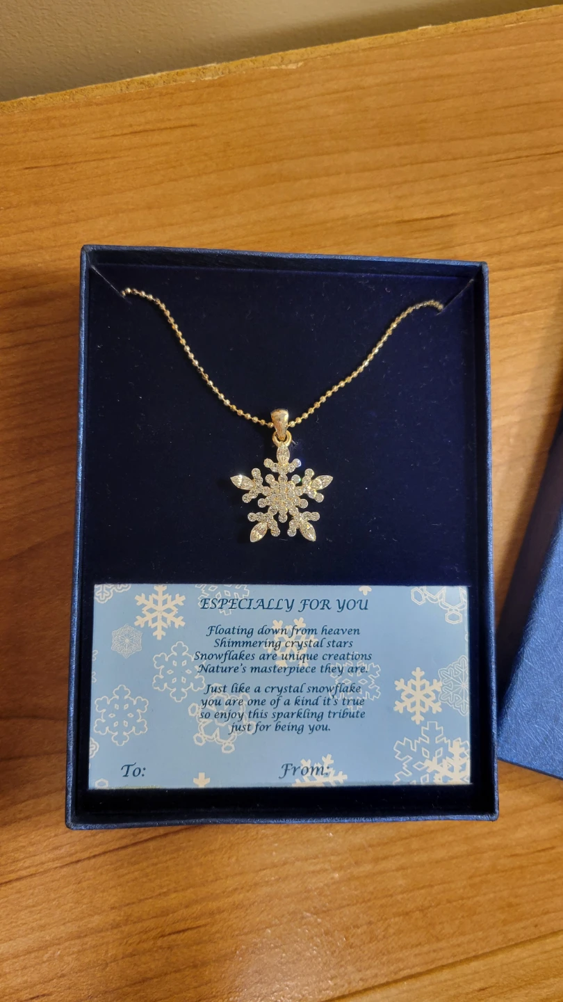 Crystal Snowflake Pendant Necklace
