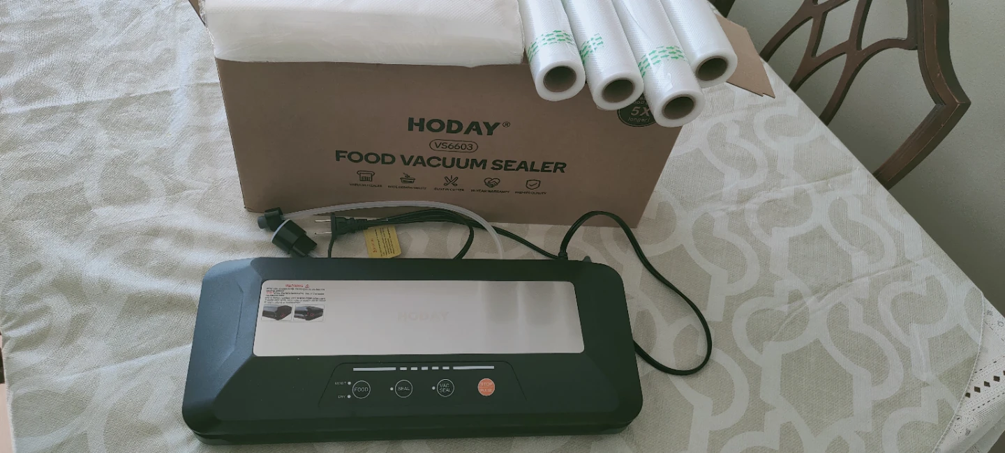 HODAY VS6603 Food Vacuum Sealer Machine with Rolls