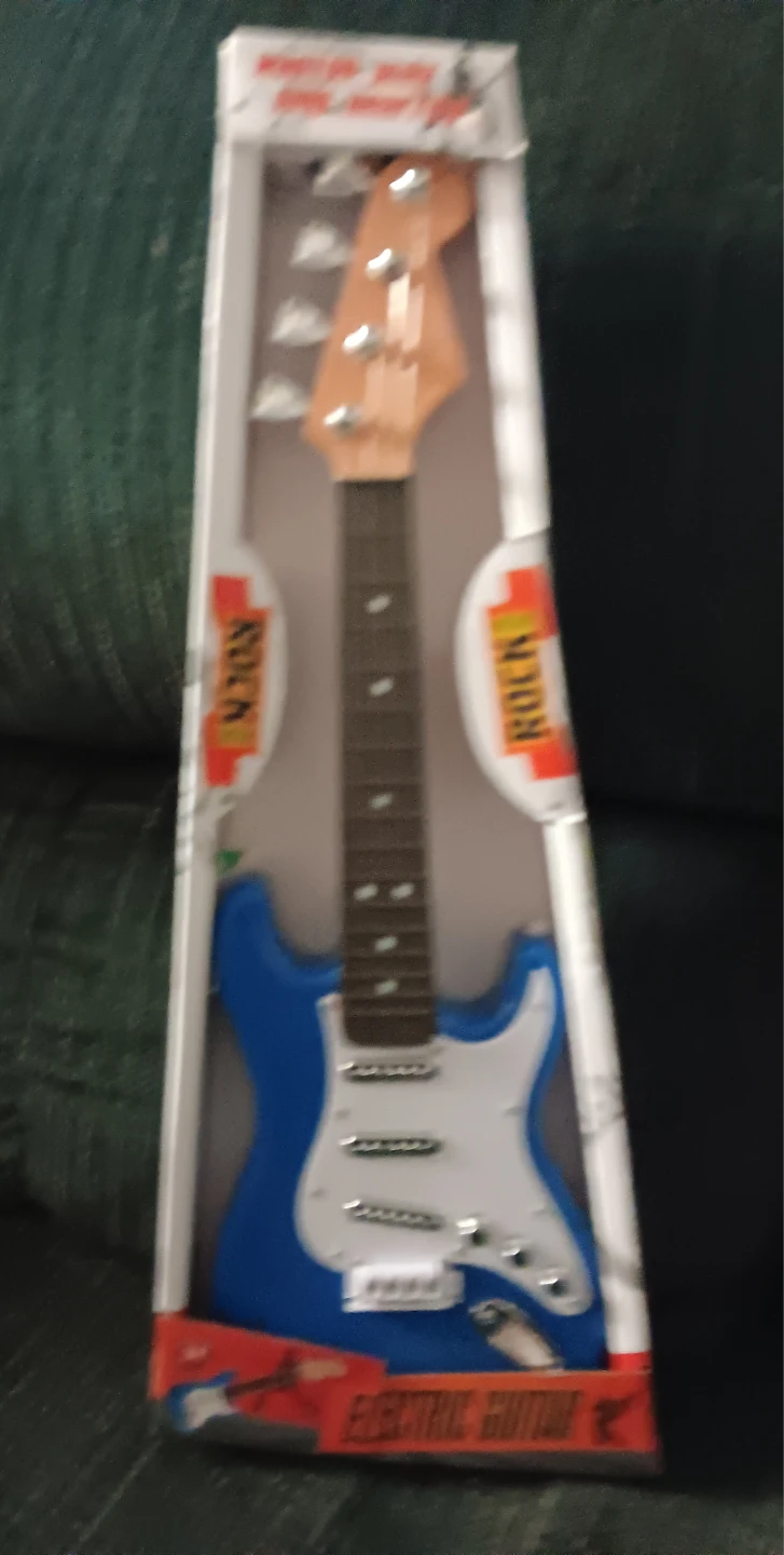 Blue Electric Guitar Toy in Box
