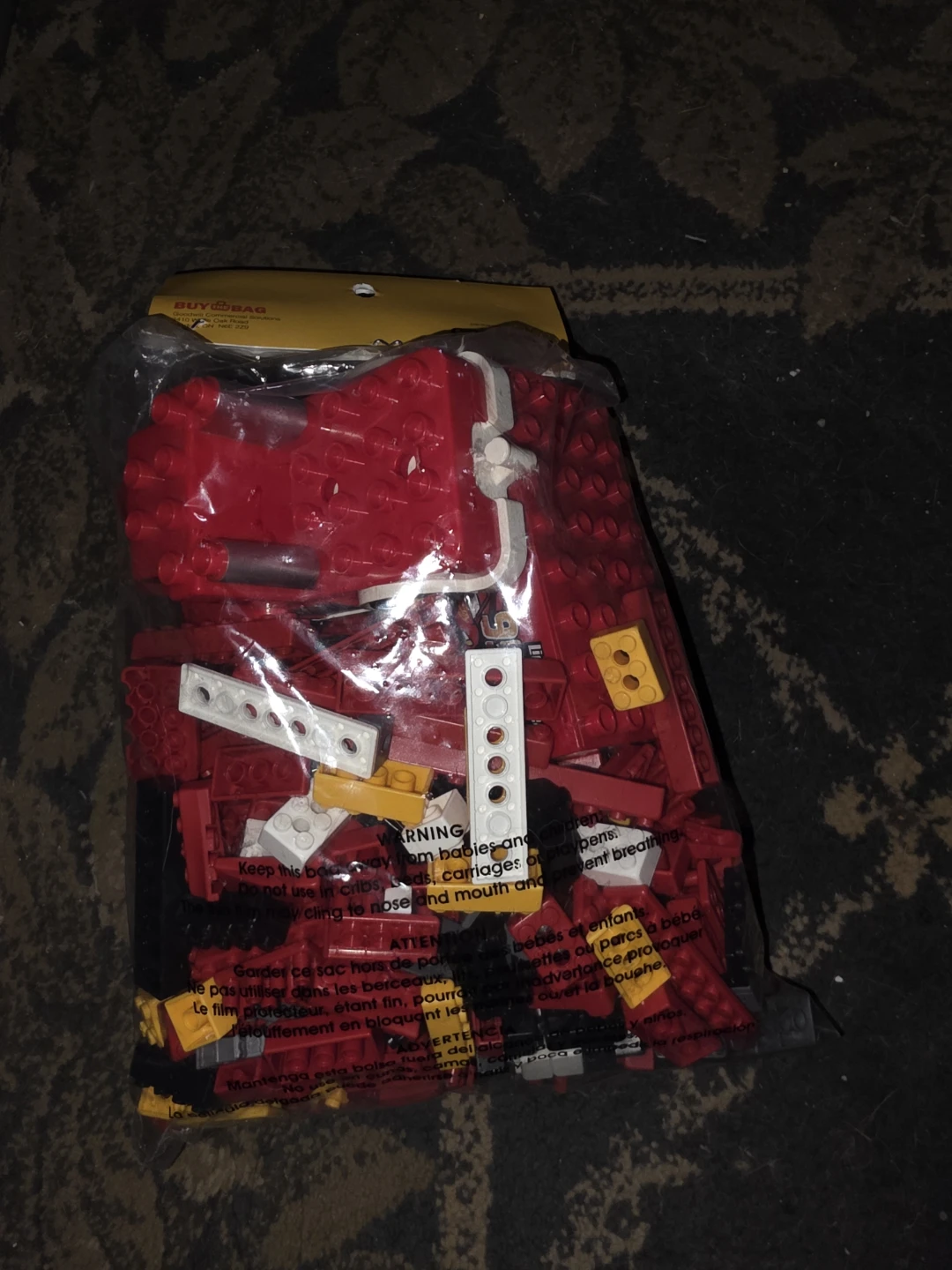 BUY BAG Building Blocks - Red, White, Yellow