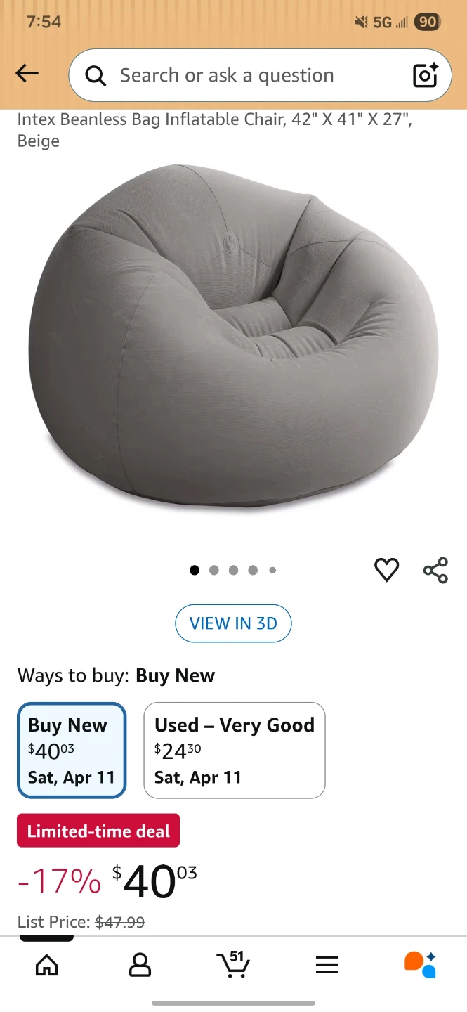 inflatable beanie chair - photo 4