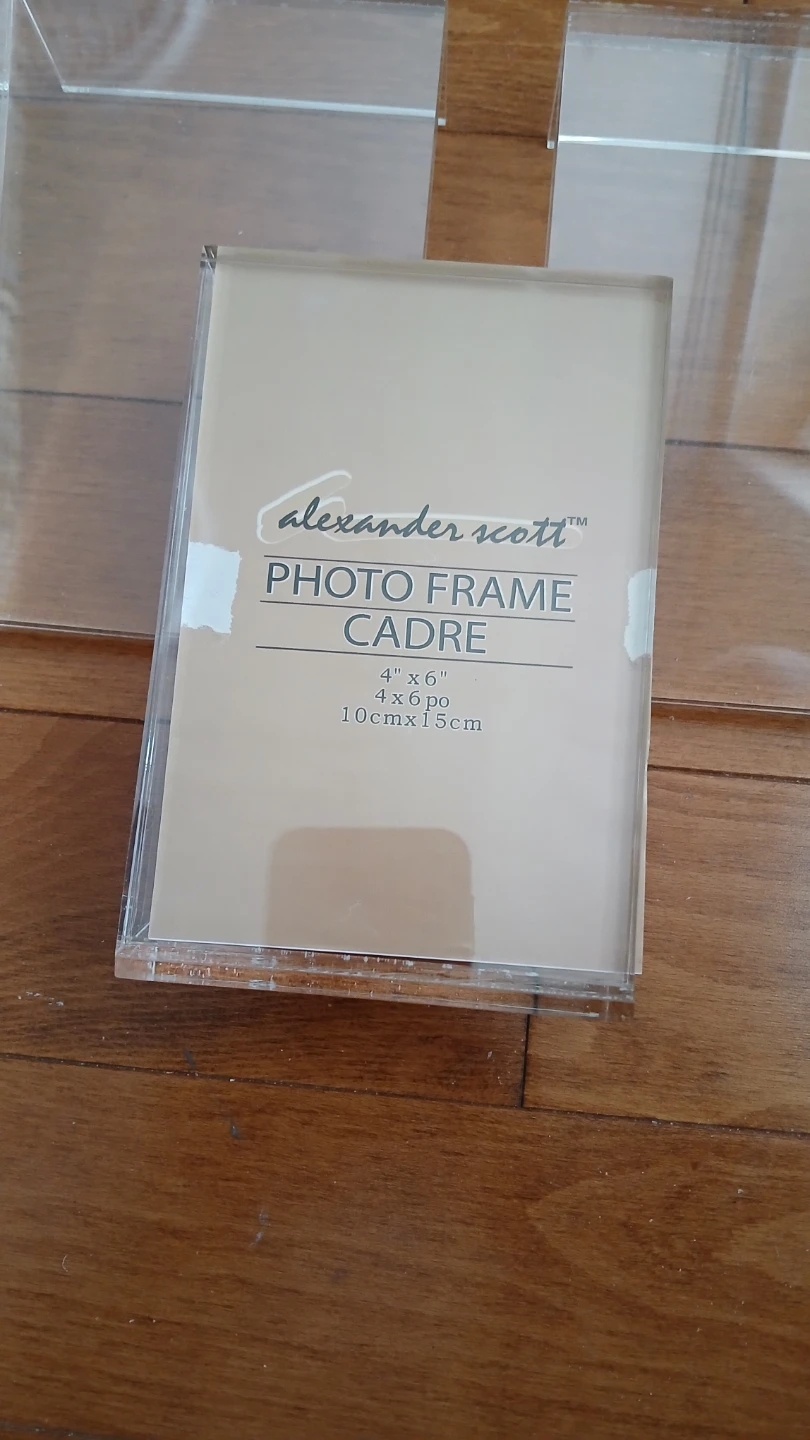 3 thick clear plexiglass photo frames for $5.00