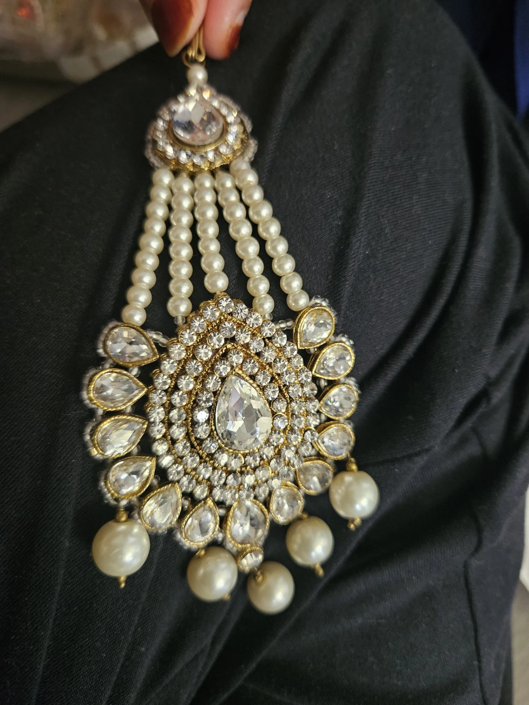 Gold Tone Indian Bridal Matha Patti Headpiece