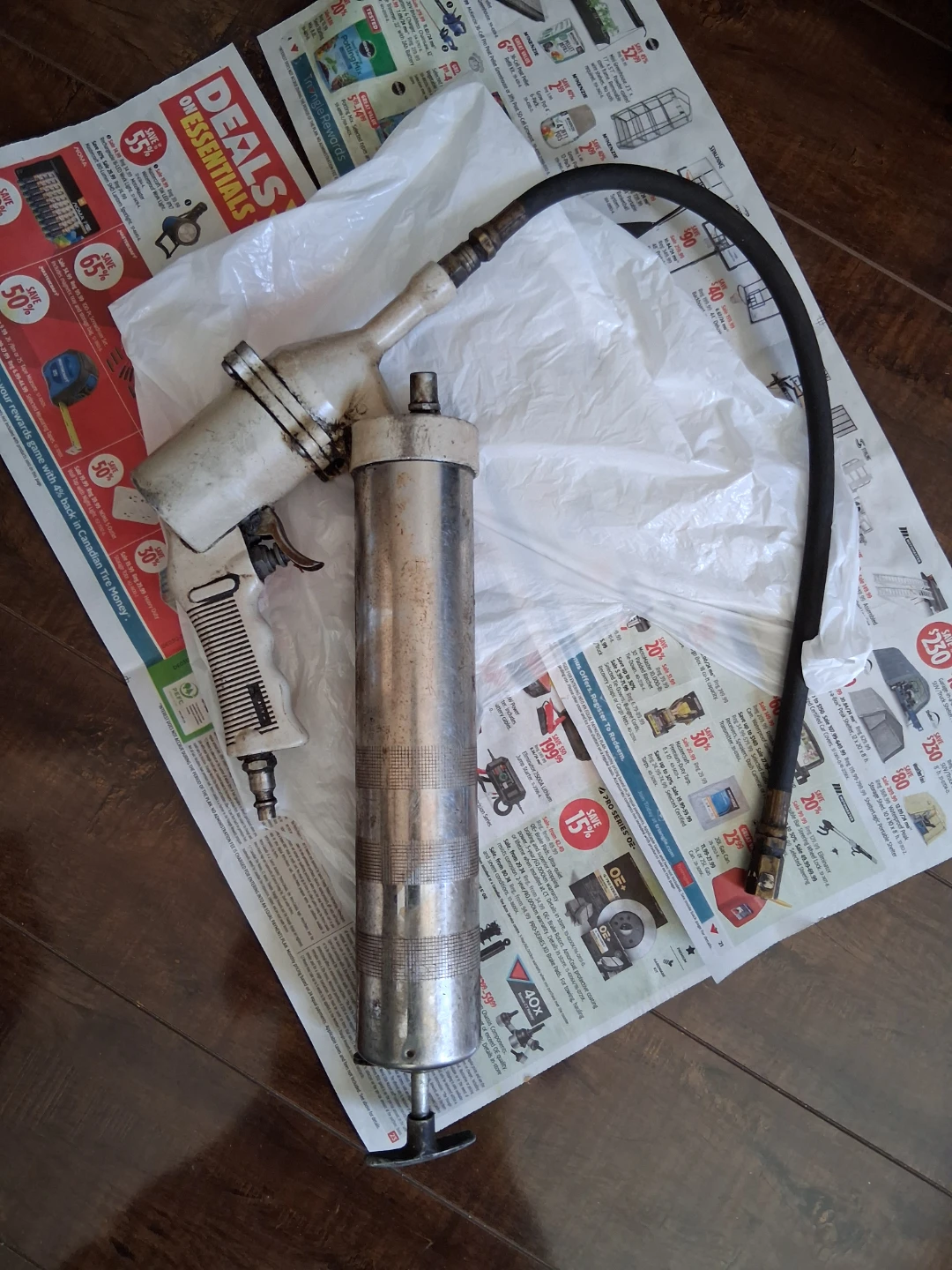 Air and manual Grease Gun with Hose