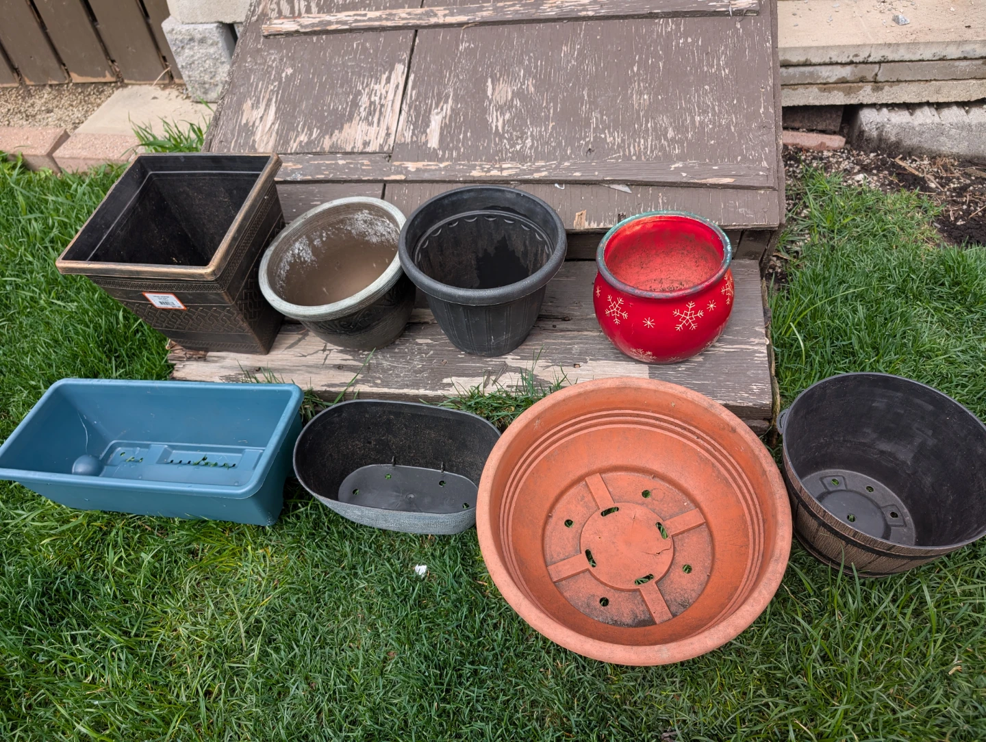 Plant pots (all $8)