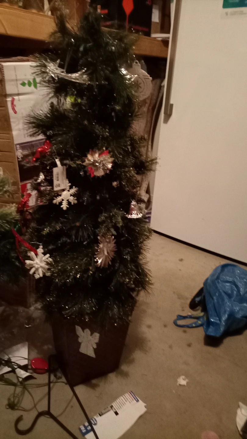 Small Artificial Christmas Tree with Ornaments - photo 2