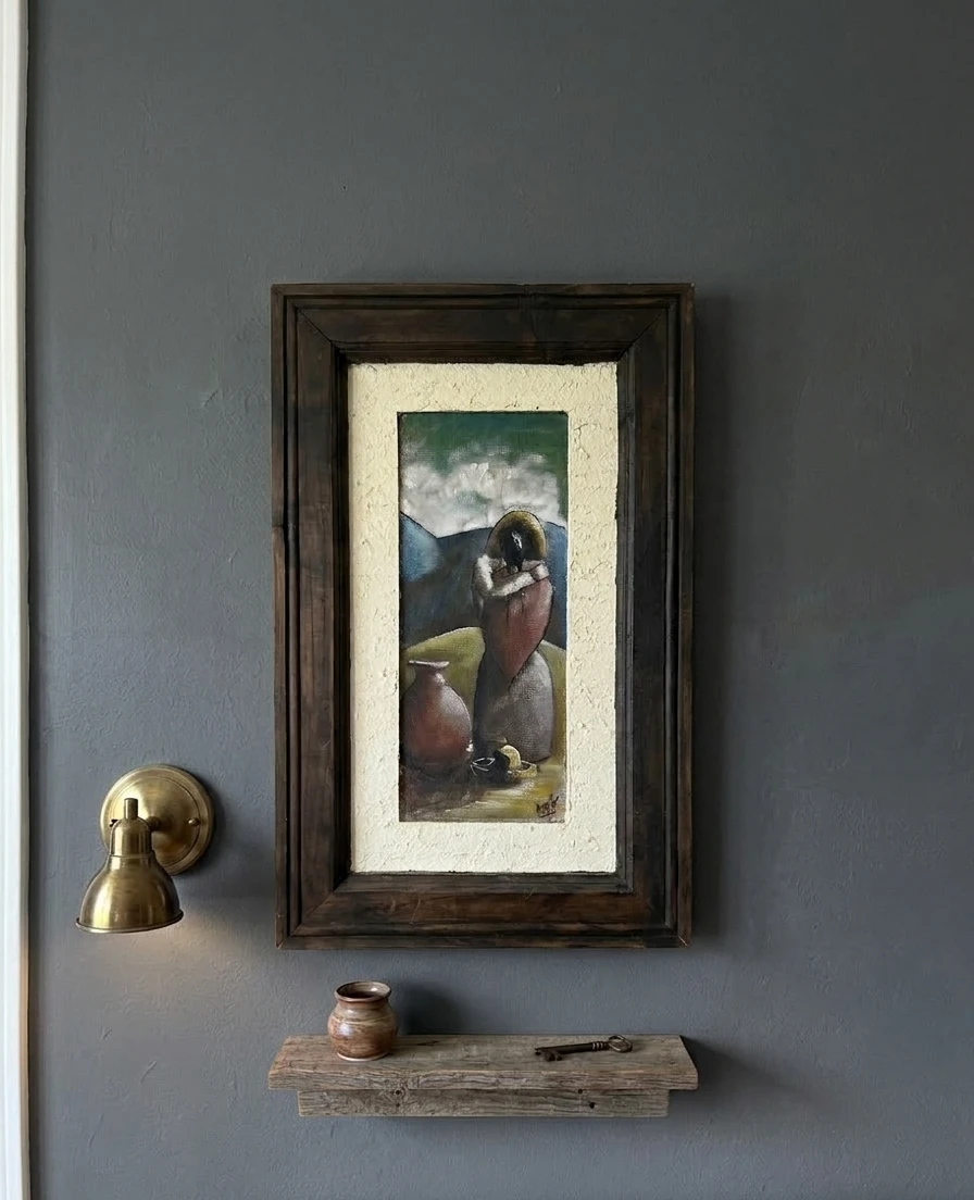 Framed Original Artwork - Still Life with Figures