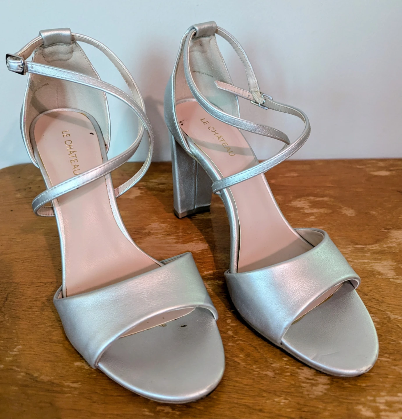 Le Château Silver Block Heel Sandals - photo 2