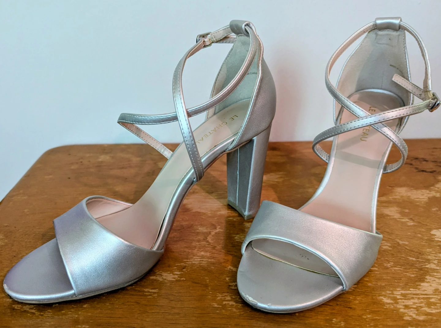 Le Château Silver Block Heel Sandals - photo 3